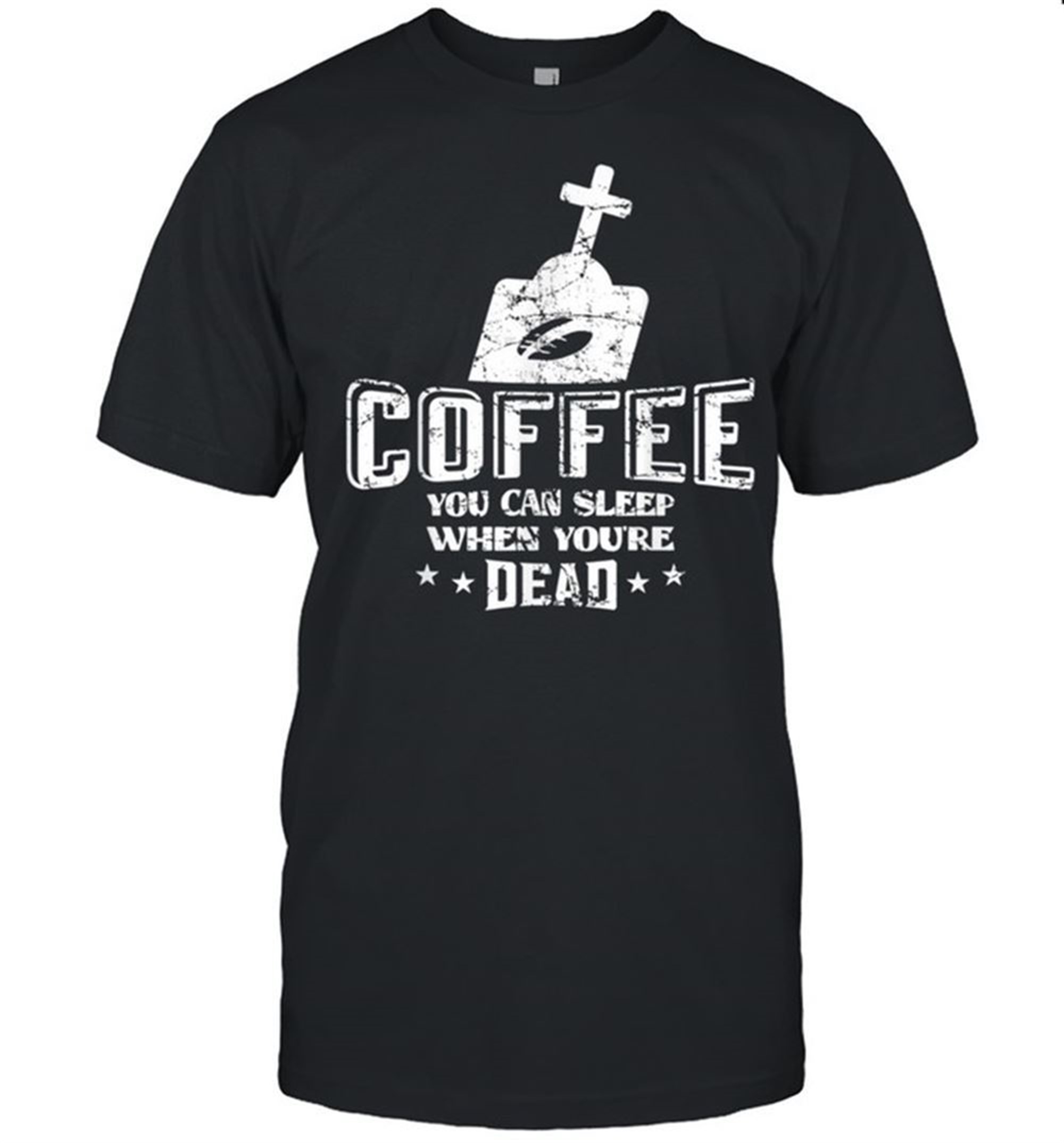 Coffee Halloween Skull Vintage Sleep When Youre Dead Shirt