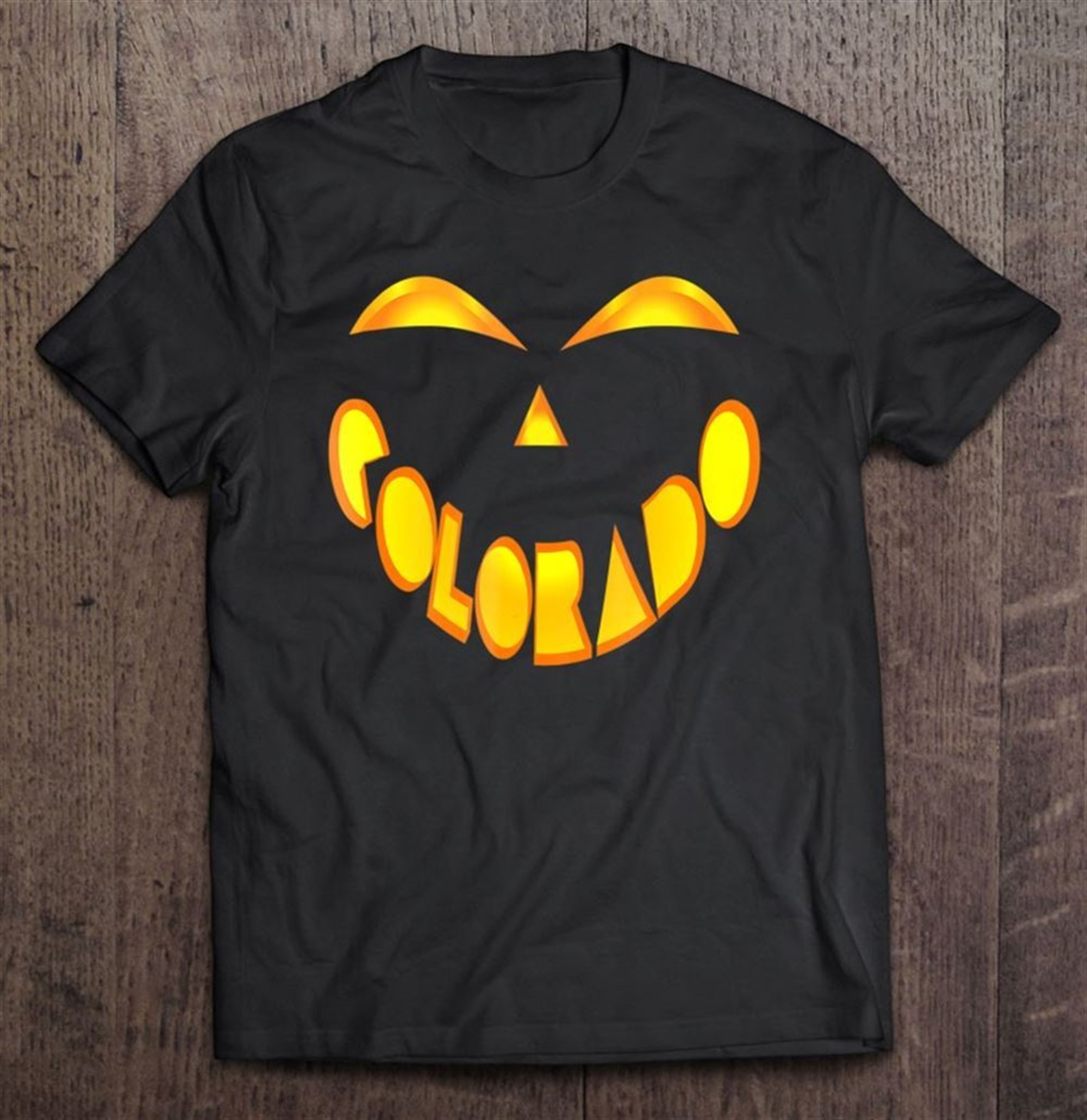 Colorado State Jack O Lantern Pumpkin Face Halloween