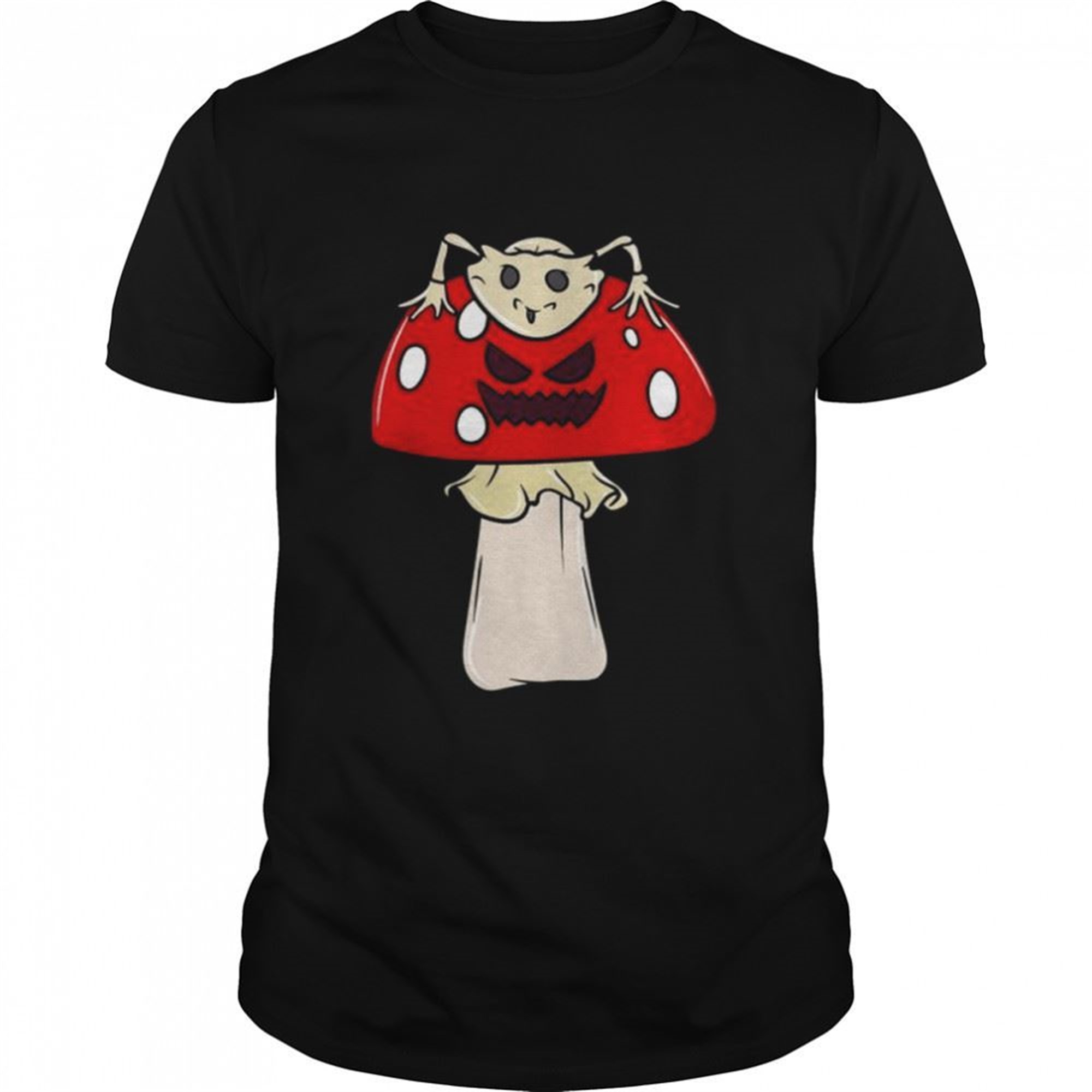 Cottagecore Frog Skull Mushroom Halloween Horror Shirt