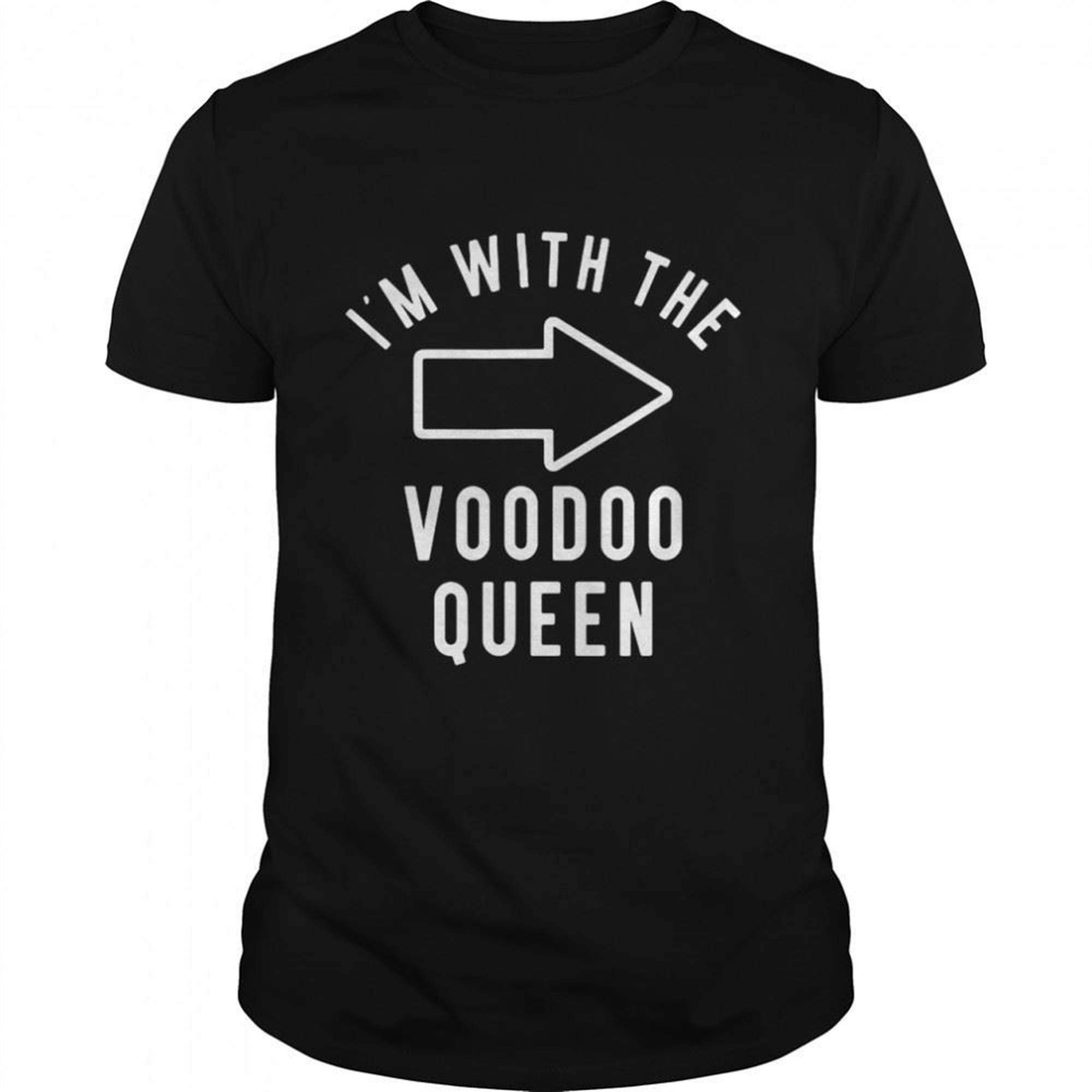 Couples Halloween Costume Im With The Voodoo Queen T-shirt