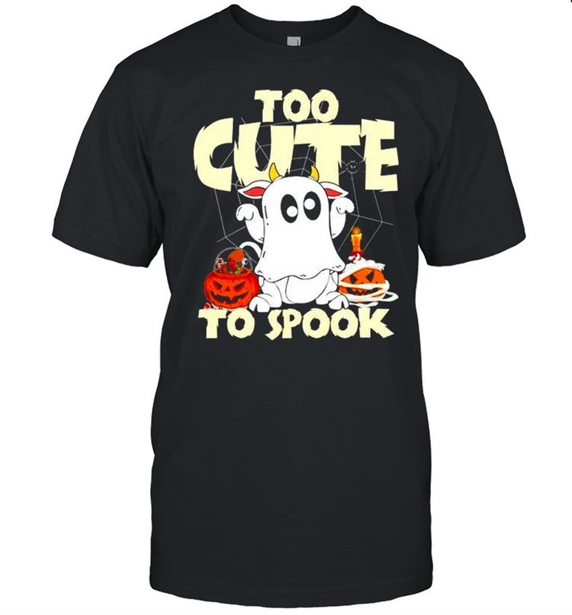 Cow Ghost Too Cute To Spook Halloween Shirt
