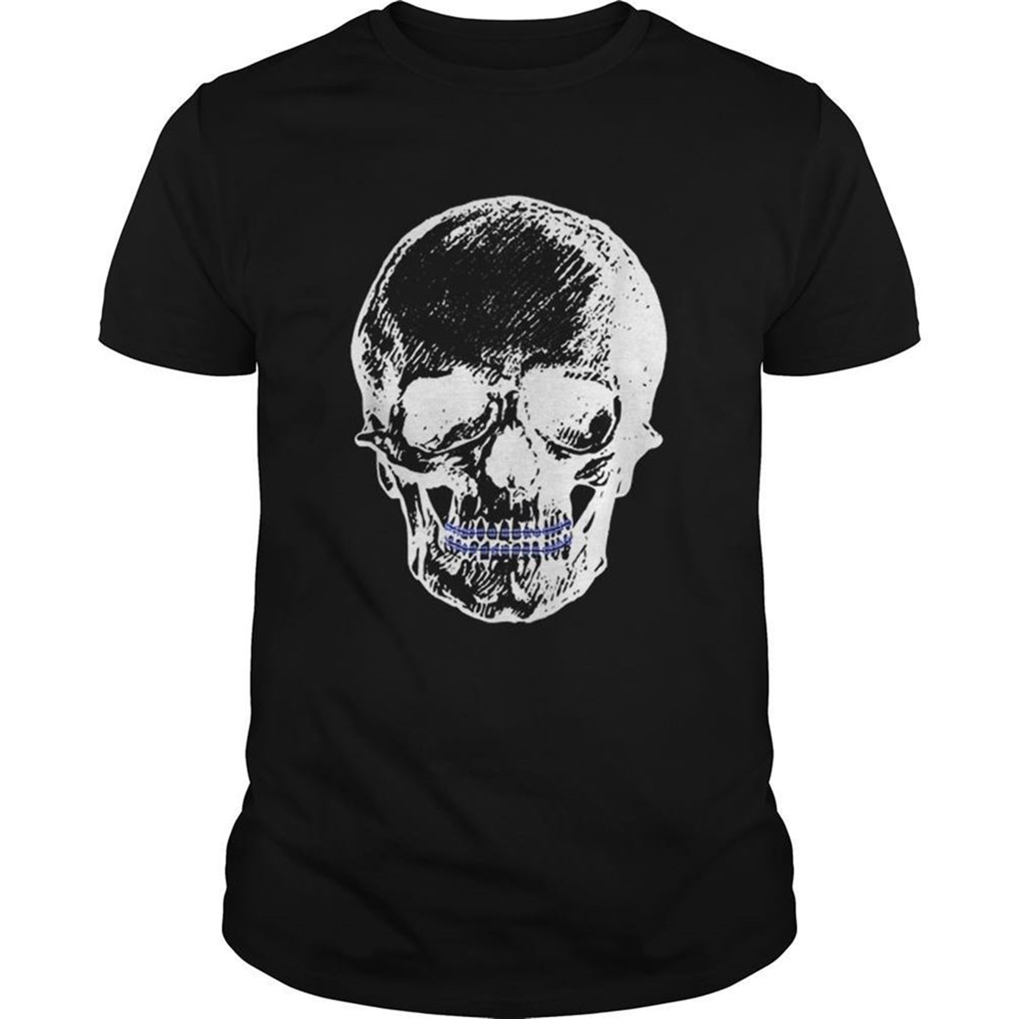 Creepy Skull With Braces Cool Halloween Shirt