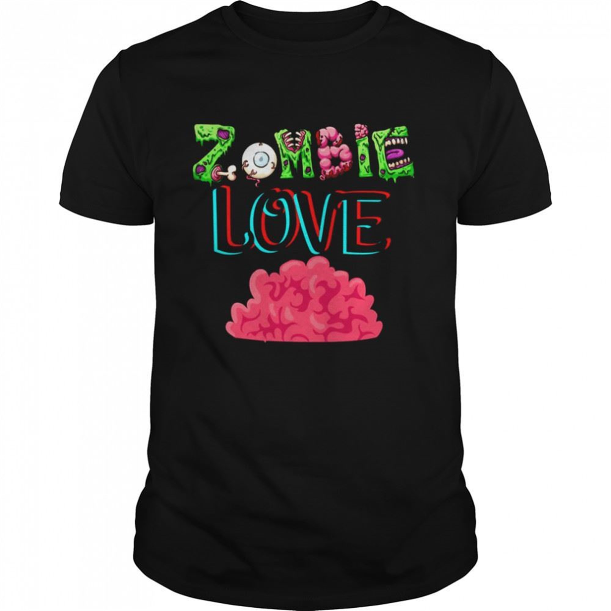 Creepy Zombies Love Brains Halloween Shirt