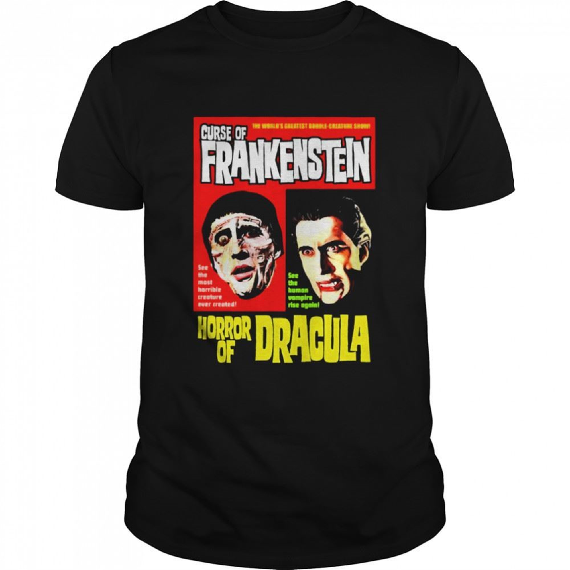 Curse Of Frankenstein Horror Of Dracula Halloween Spooky Night Shirt