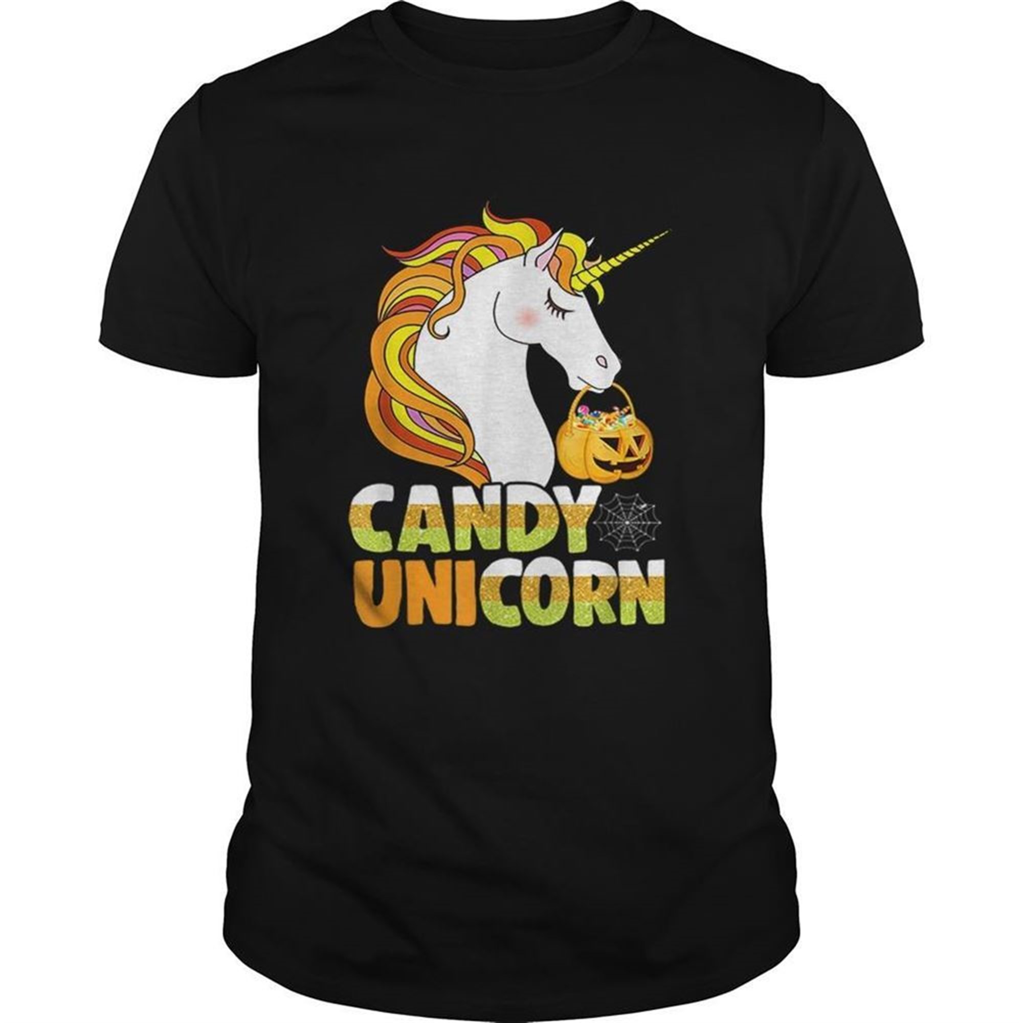 Cute Candy Corn Unicorn Halloween Girls Outfit Shirt