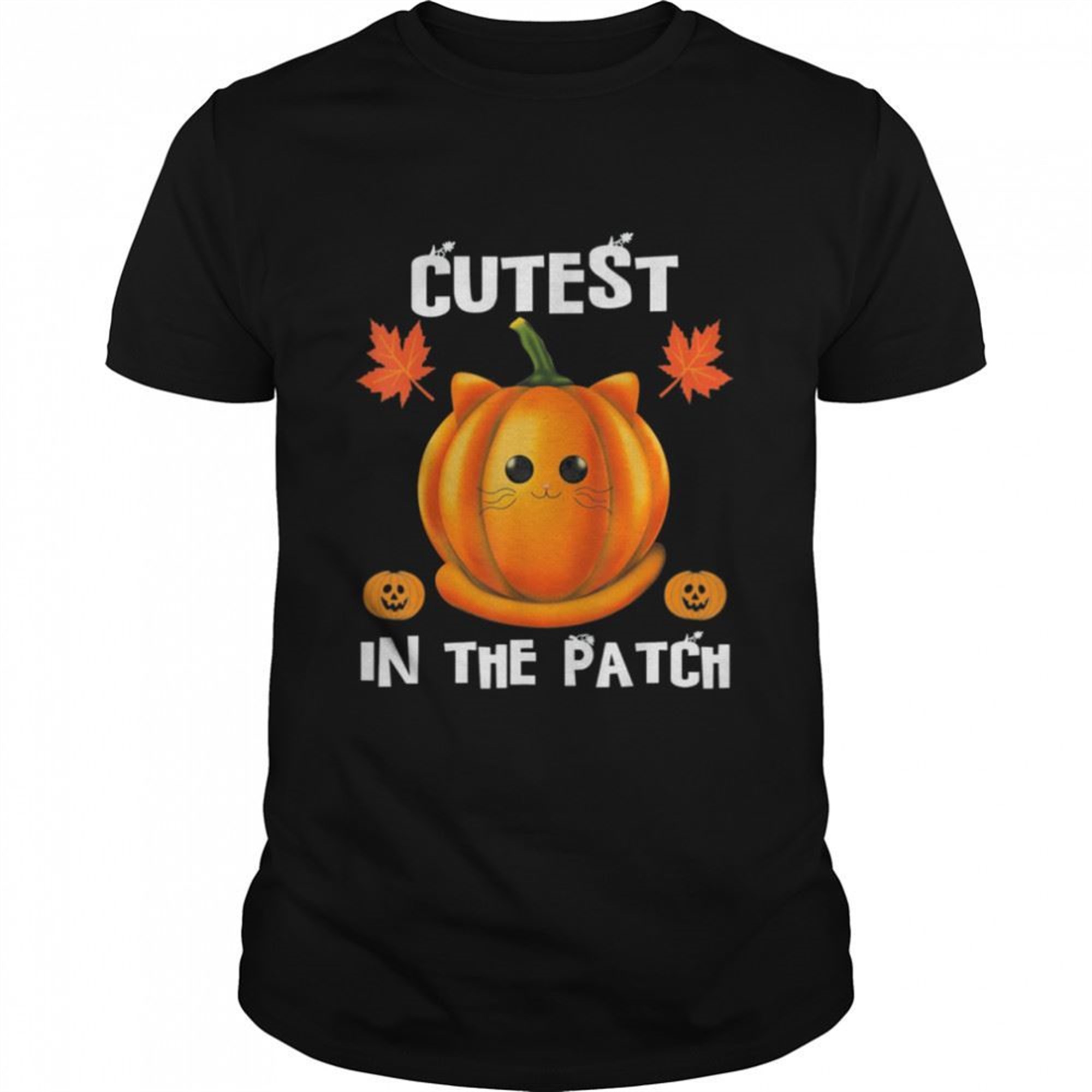 Cutest Pumpkin In The Patch Cute Pumpkin Cat Halloween Shirt