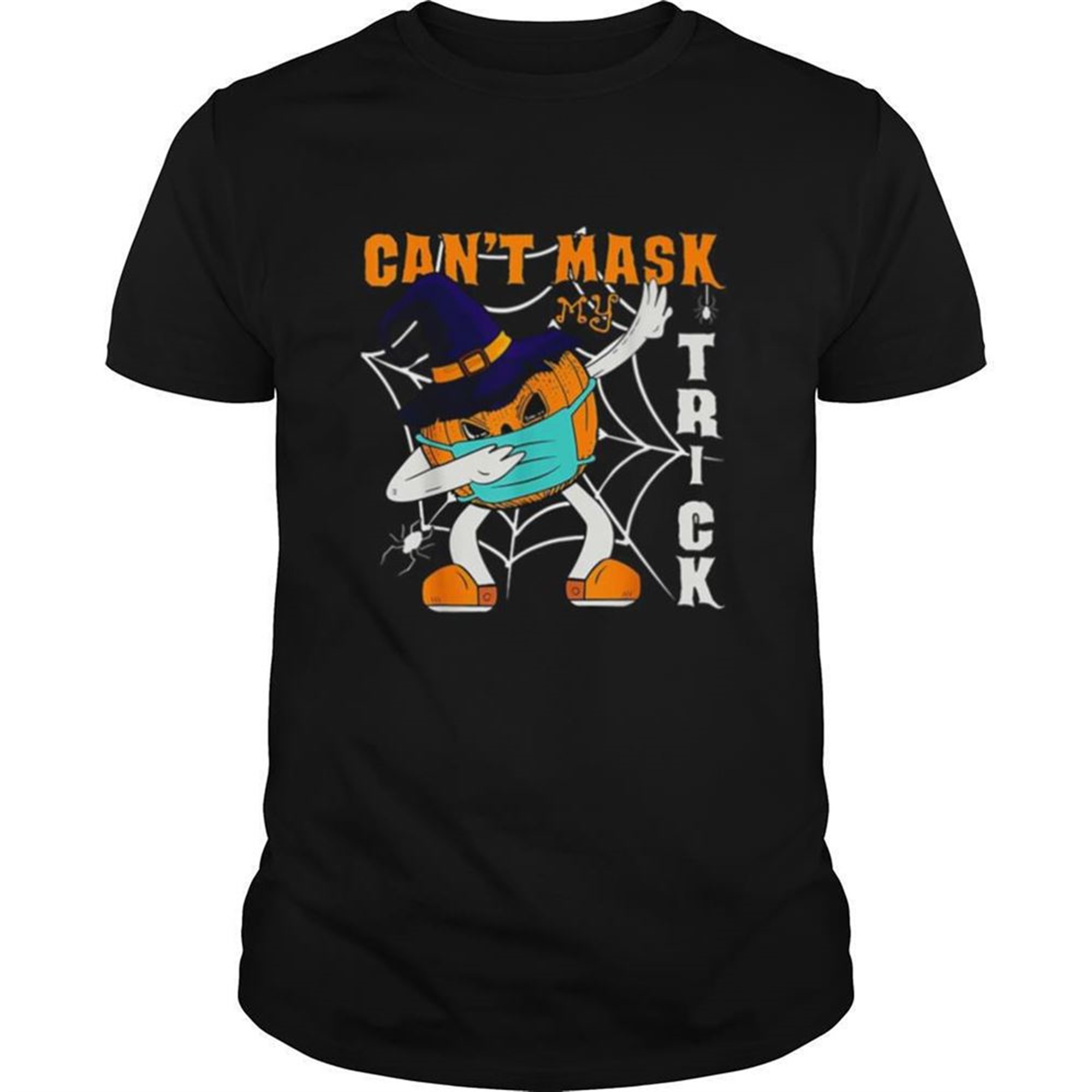 Dabbing Pumpkin Wearing A Mask Halloween Cant Mask Trick Shirt