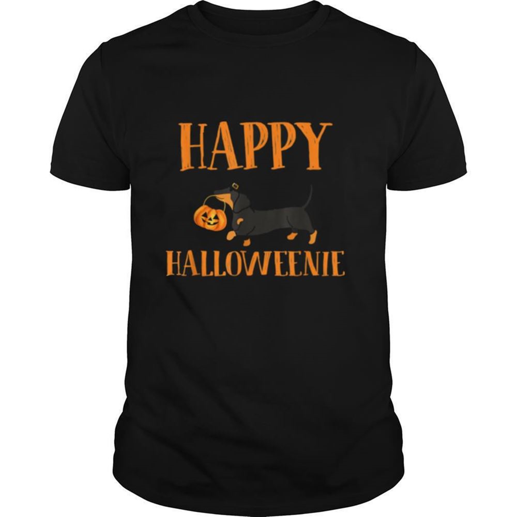 Dachshund With Jack O Lantern Happy Halloweenie Halloween Shirt