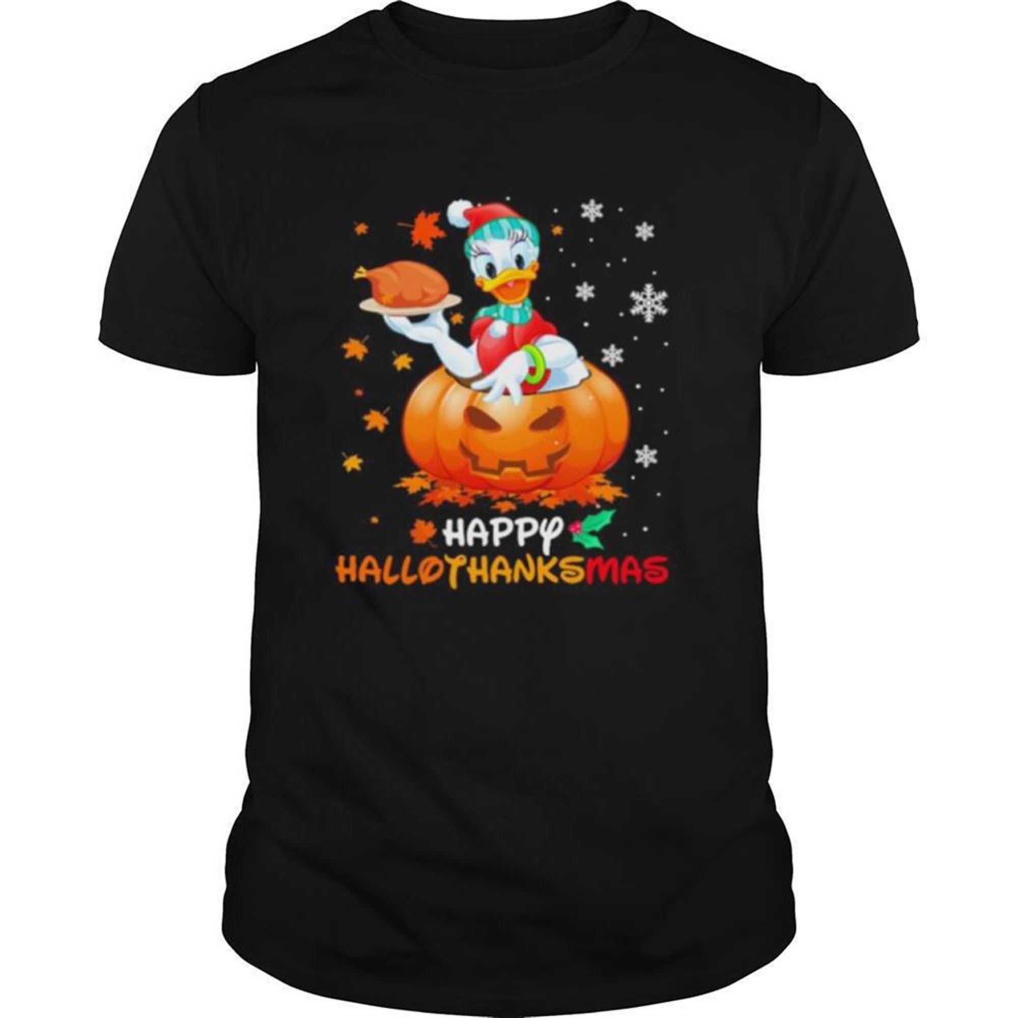 Daisy Duck Happy Hallothanksmas Halloween Thanksgiving Christmas Shirt