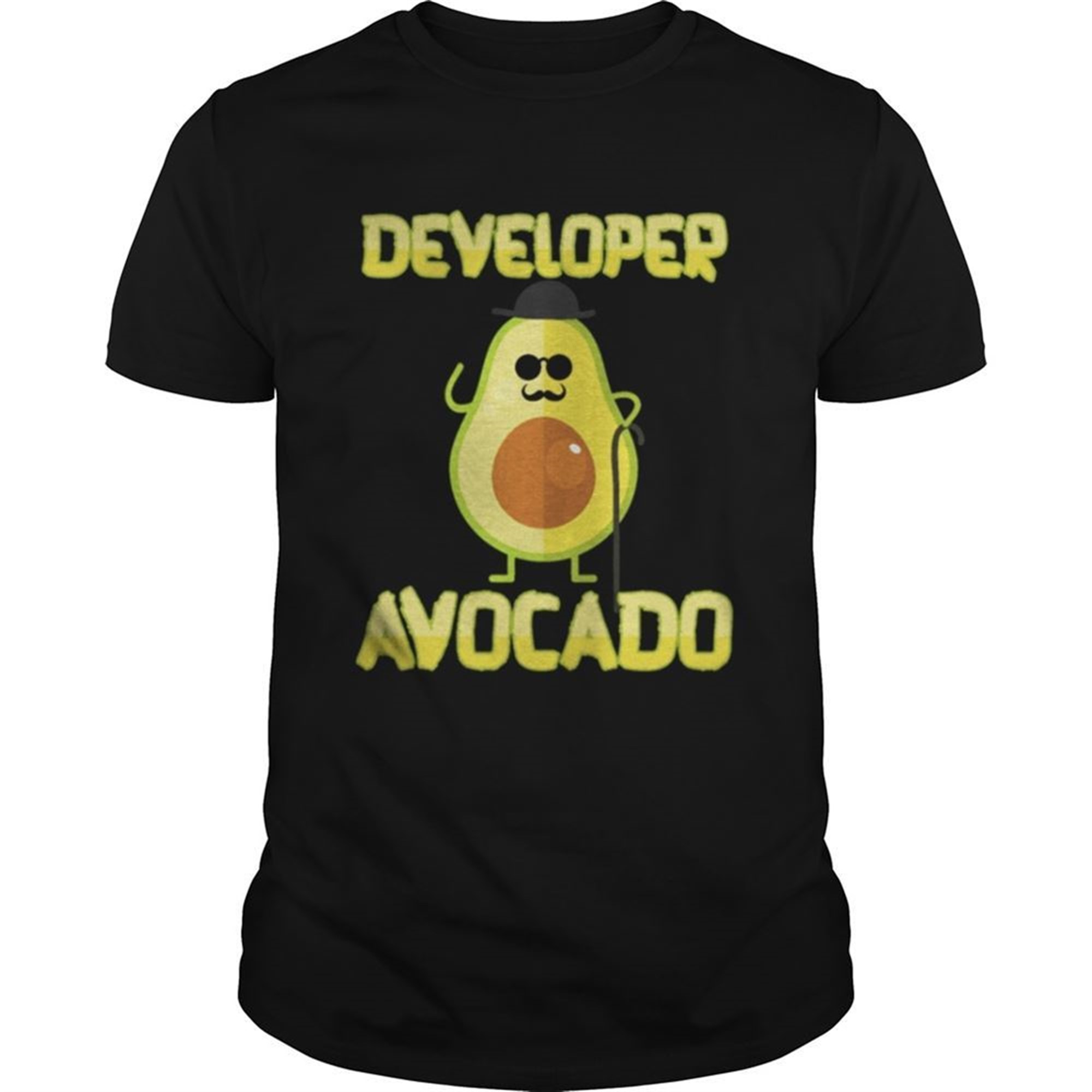 Developer Avocado With Hat Halloween Costume T-shirt