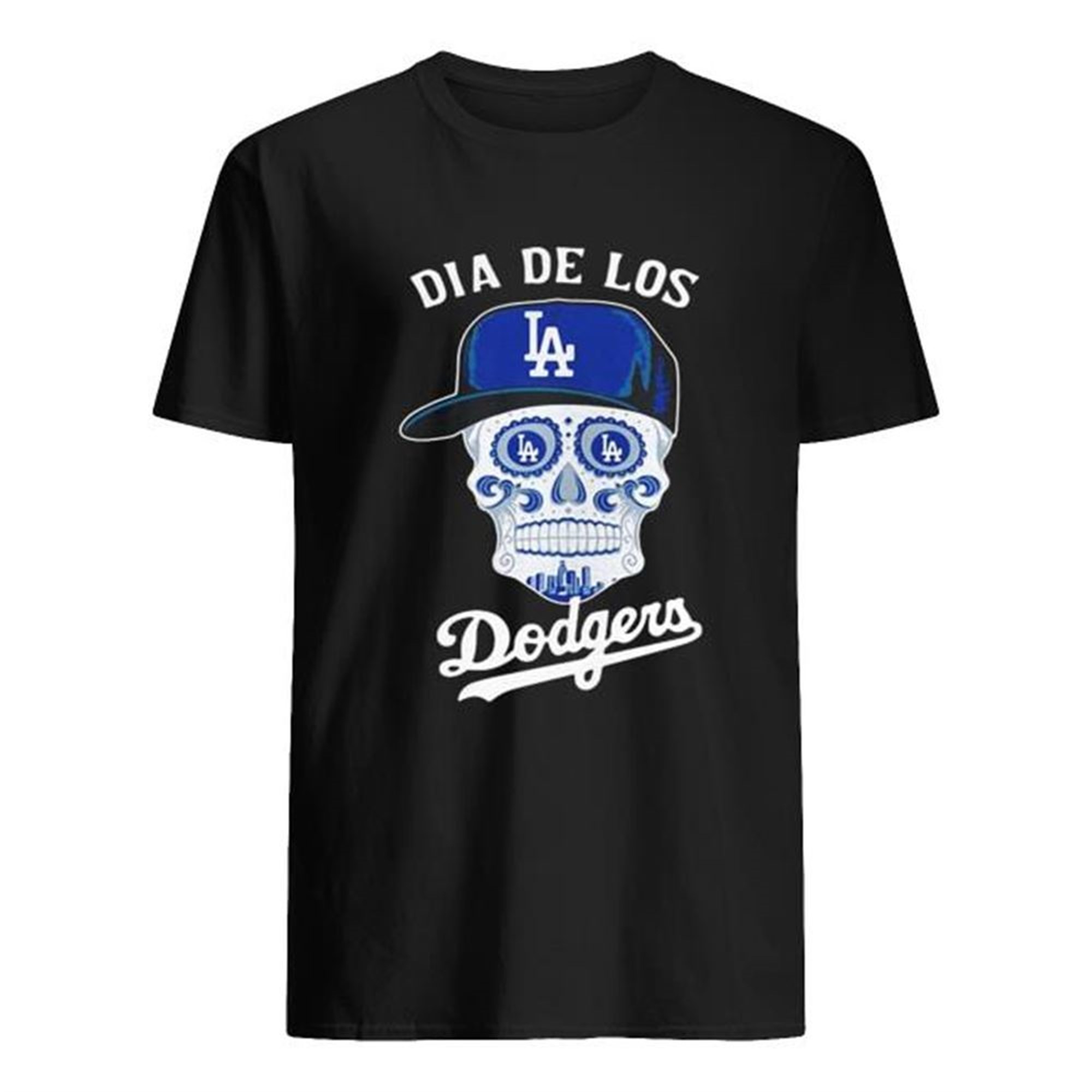 Dia De Los Dodger Halloween Sugar Skull Shirt