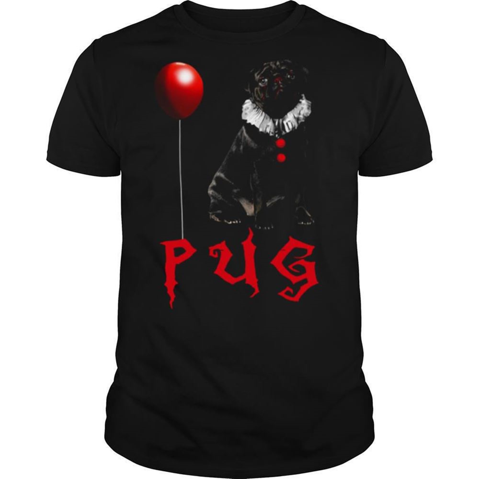 Dog Pug Clown Halloween Shirt