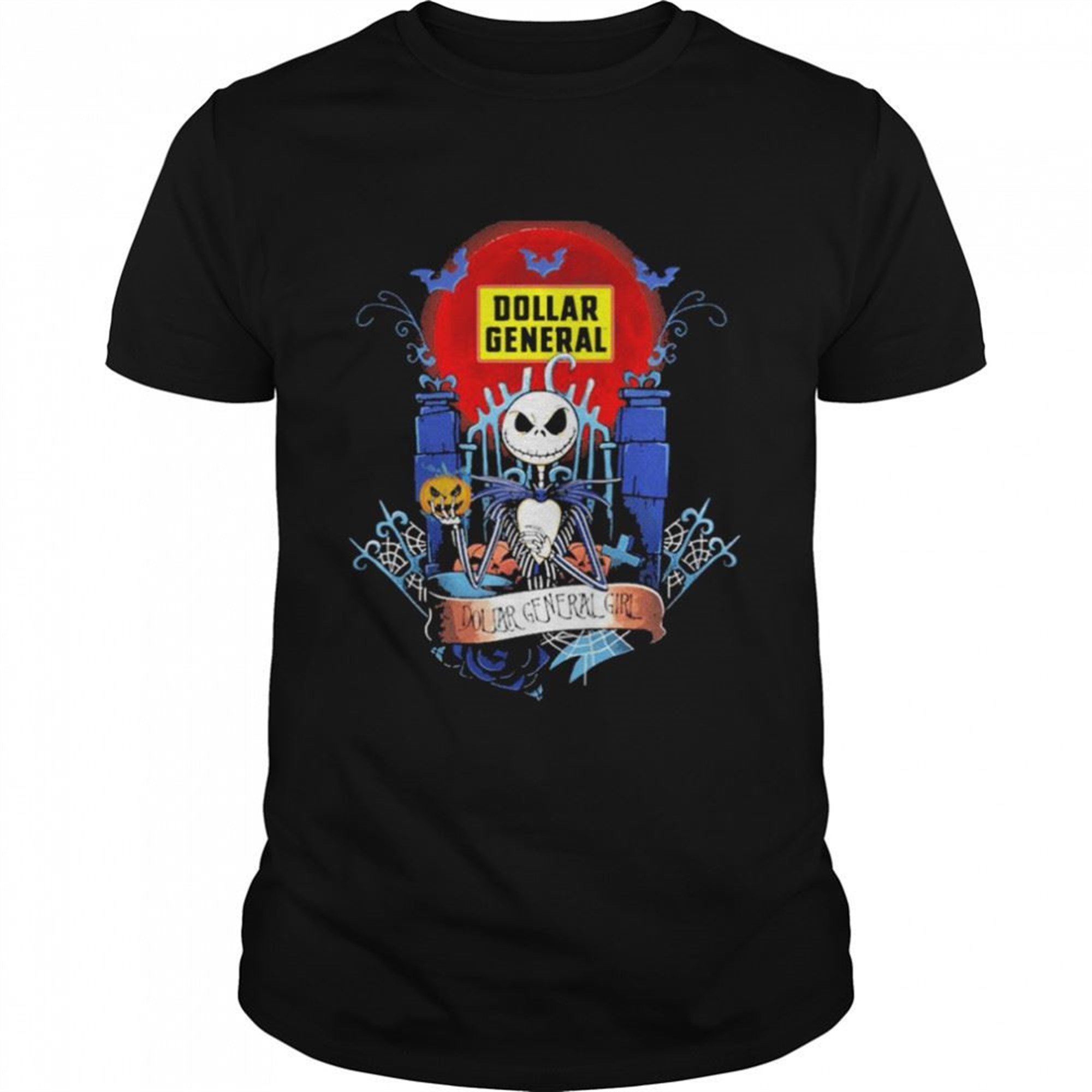 Dollar General Girl Jax Skeleton The Night Before Happy Halloween Shirt
