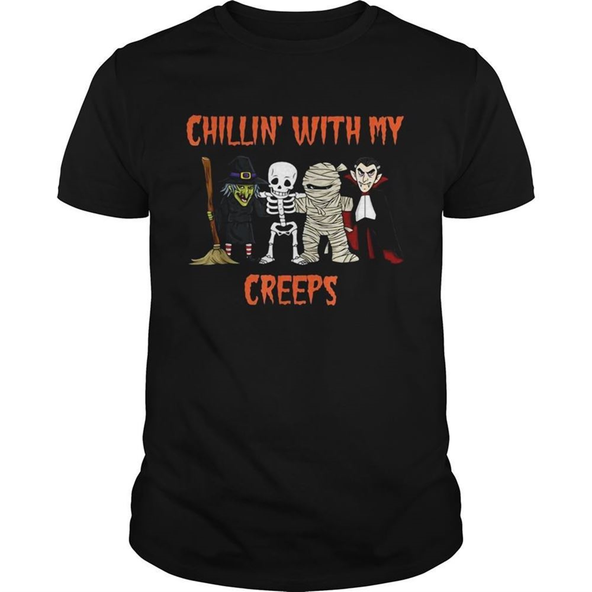 Dracula Chillin With My Creeps Halloween Shirt