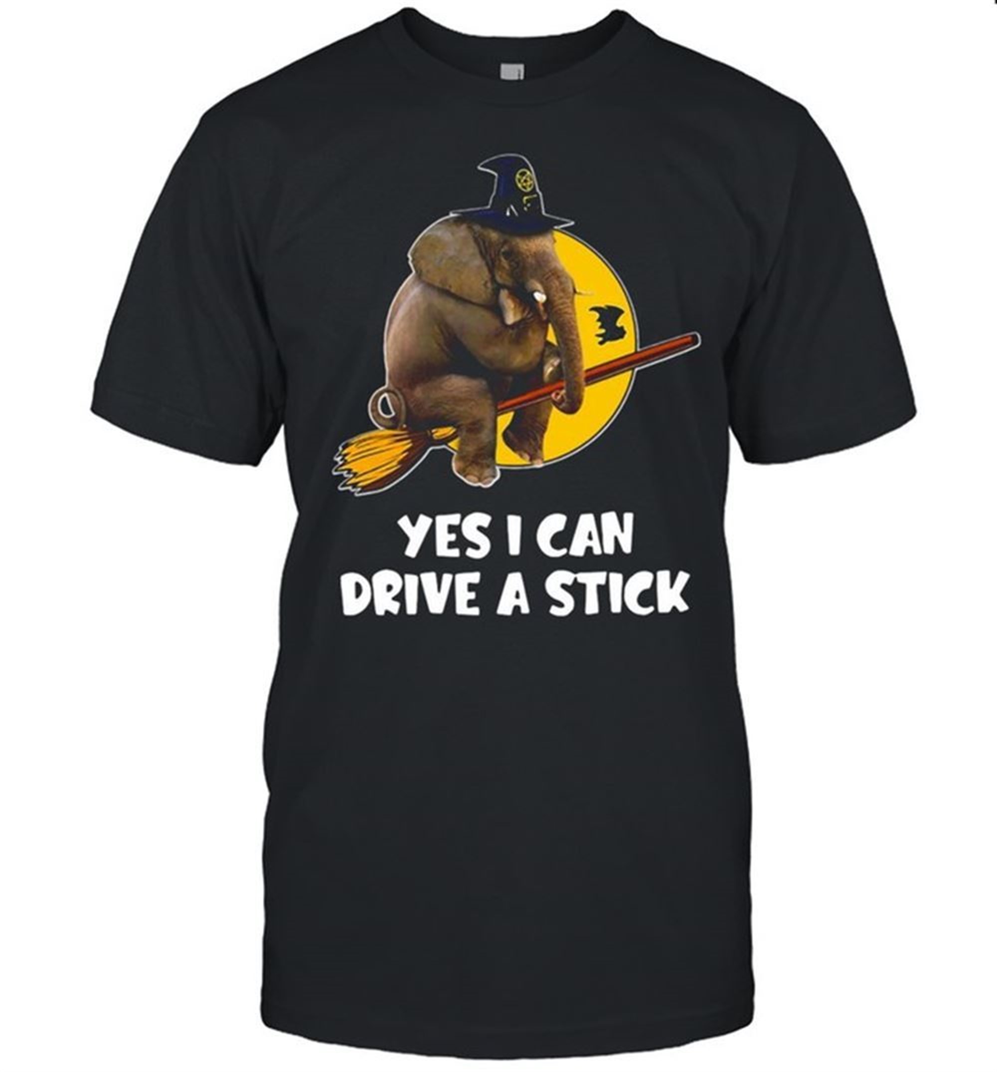 Elephant Yes I Can Drive A Stick Halloween T-shirt