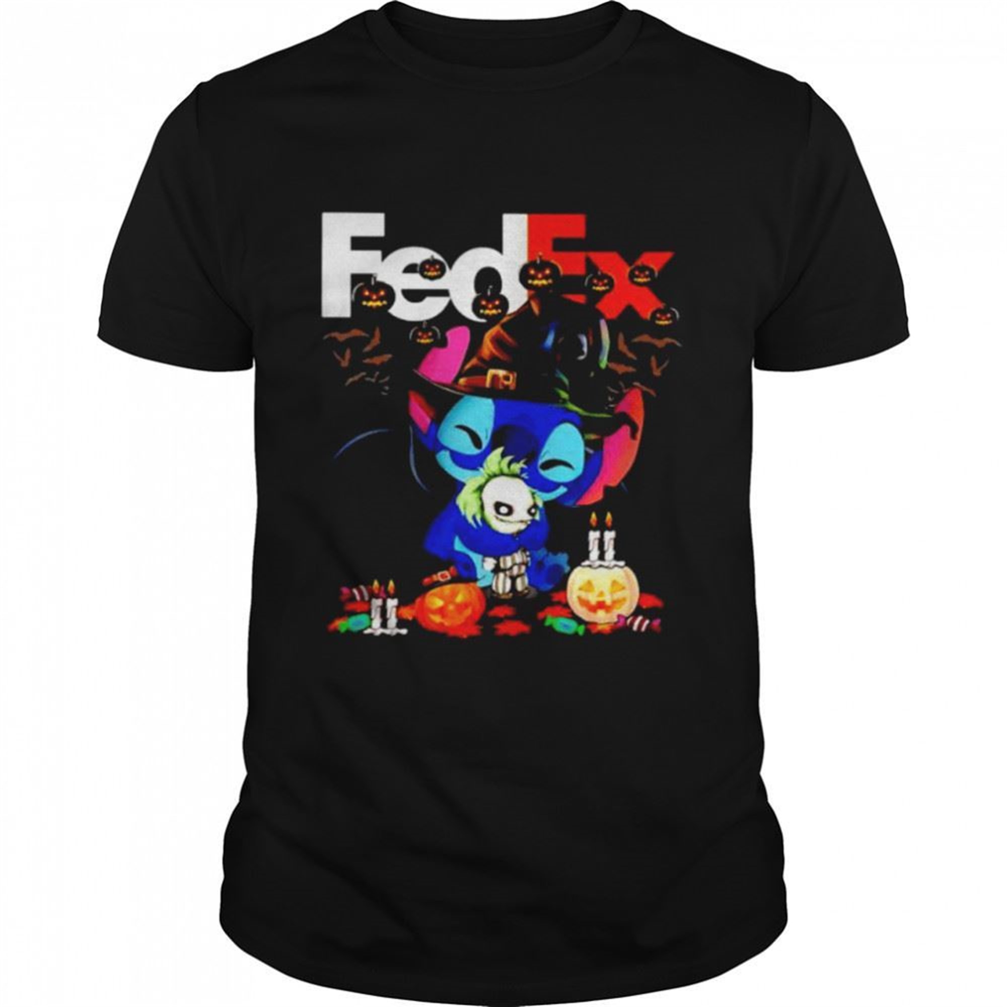 Fedex Stitch Hug Joker Happy Halloween Shirt