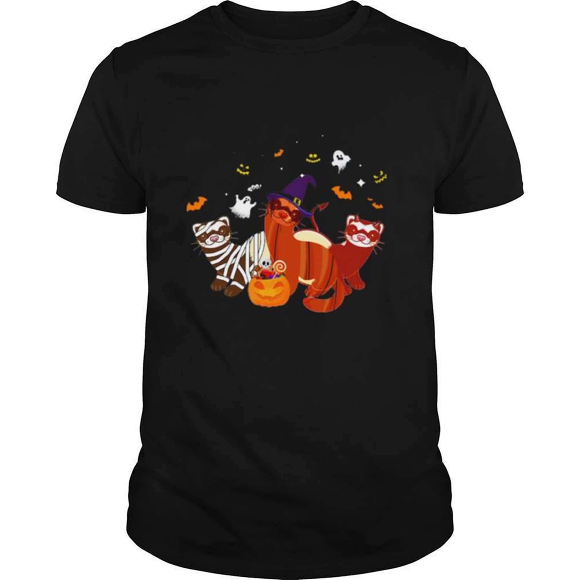 Ferret Pumpkin Halloween Shirt