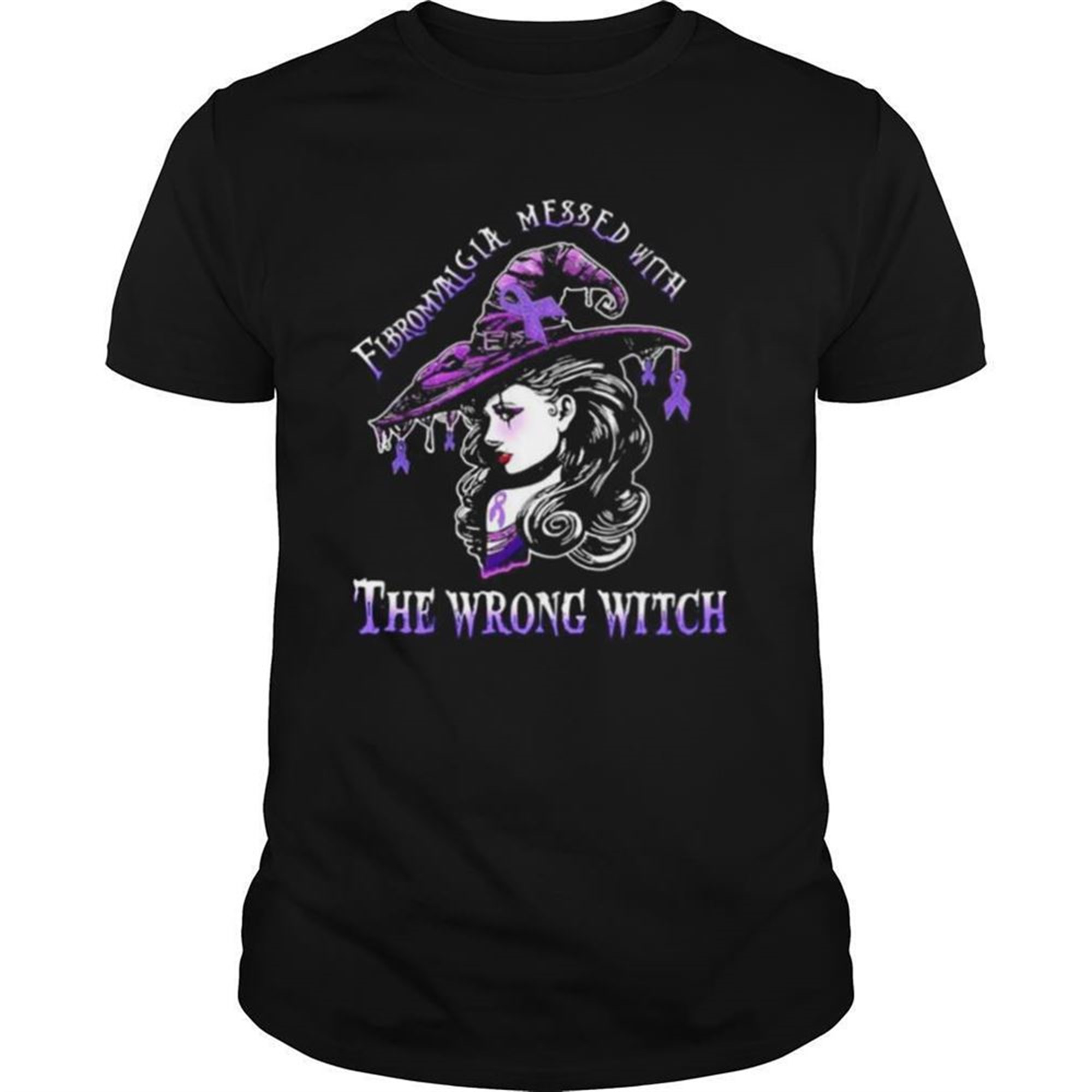 Fibromyalgia Awareness Wrong Witch Ladies Halloween Shirt