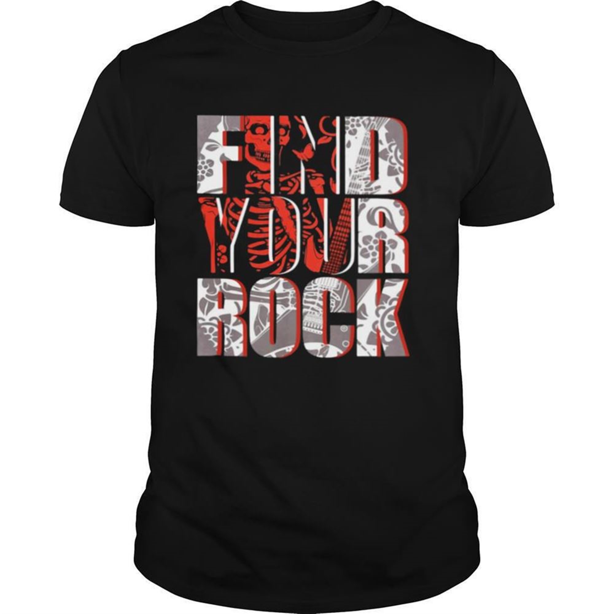Find Your Rock Skeleton Halloween Shirt