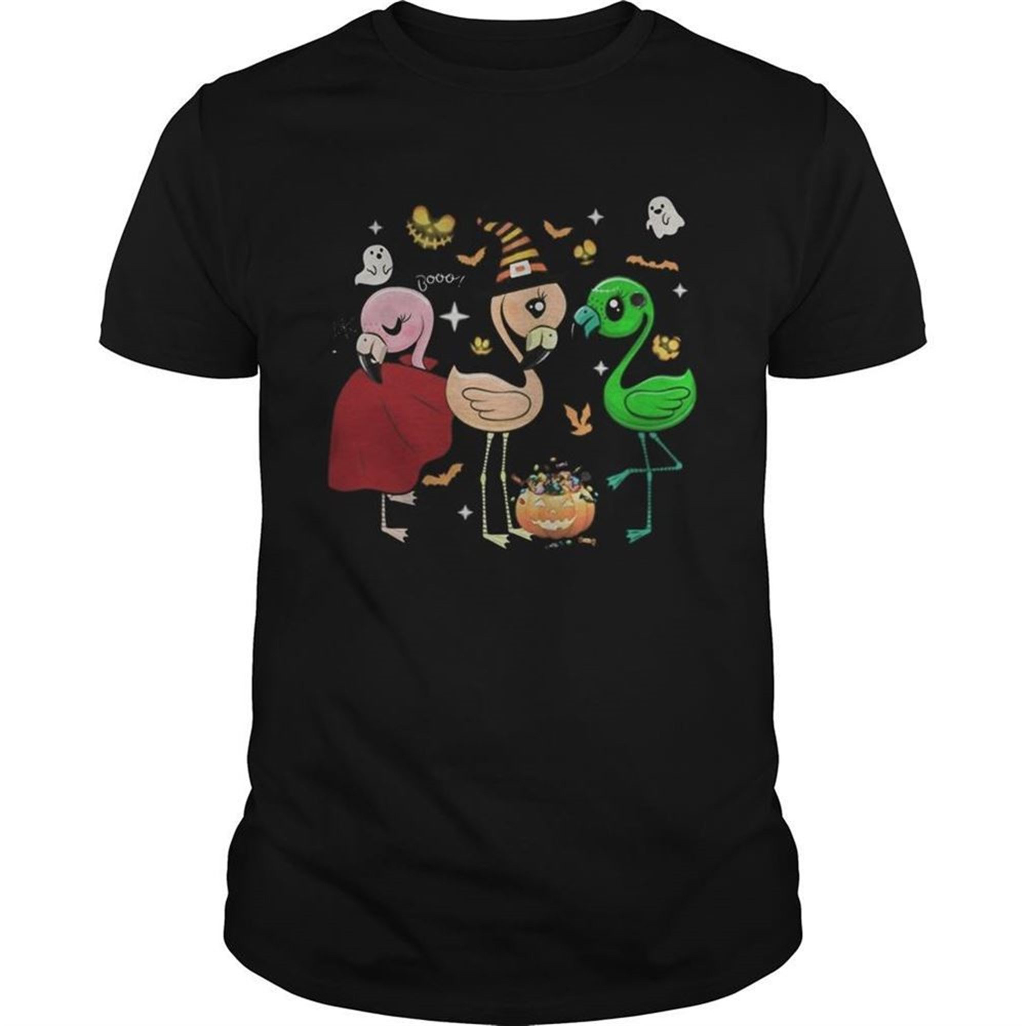 Flamingo Witch Halloween Shirt
