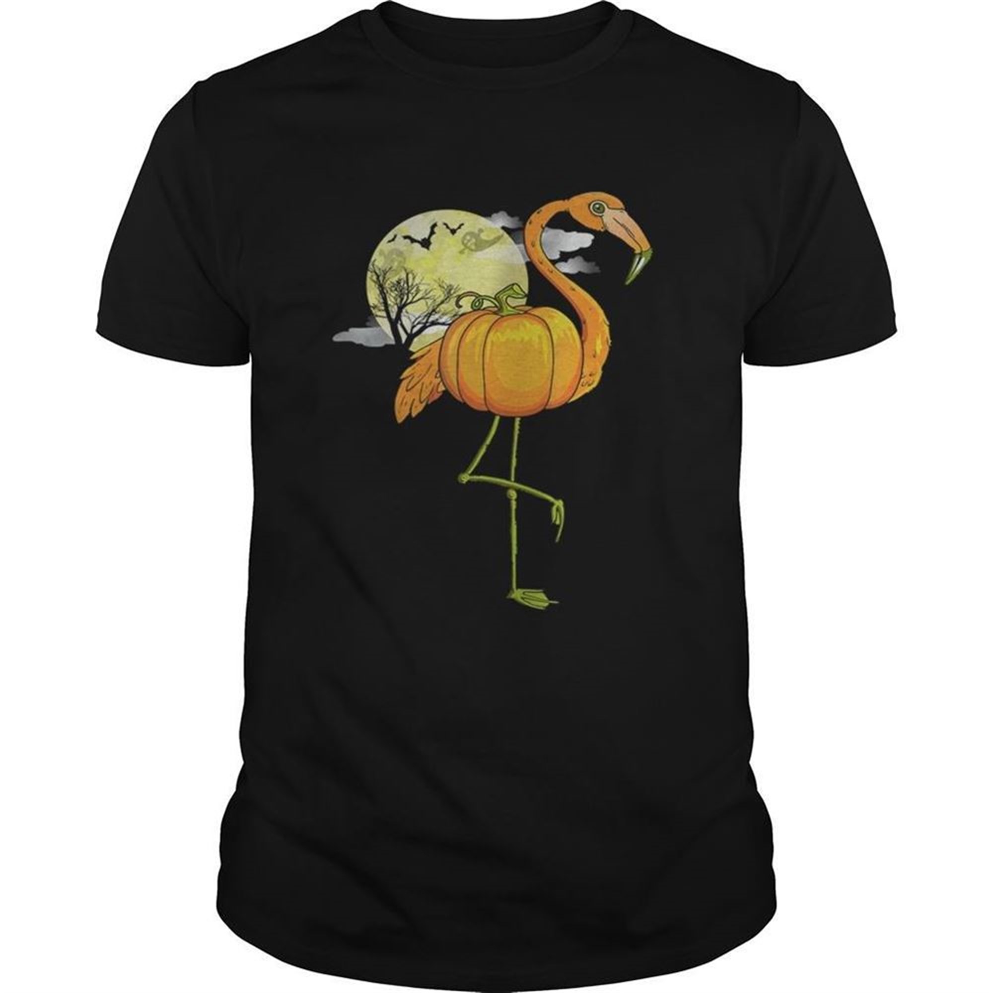 Flamingoween Cool Halloween Flamingo Bird Tshirt