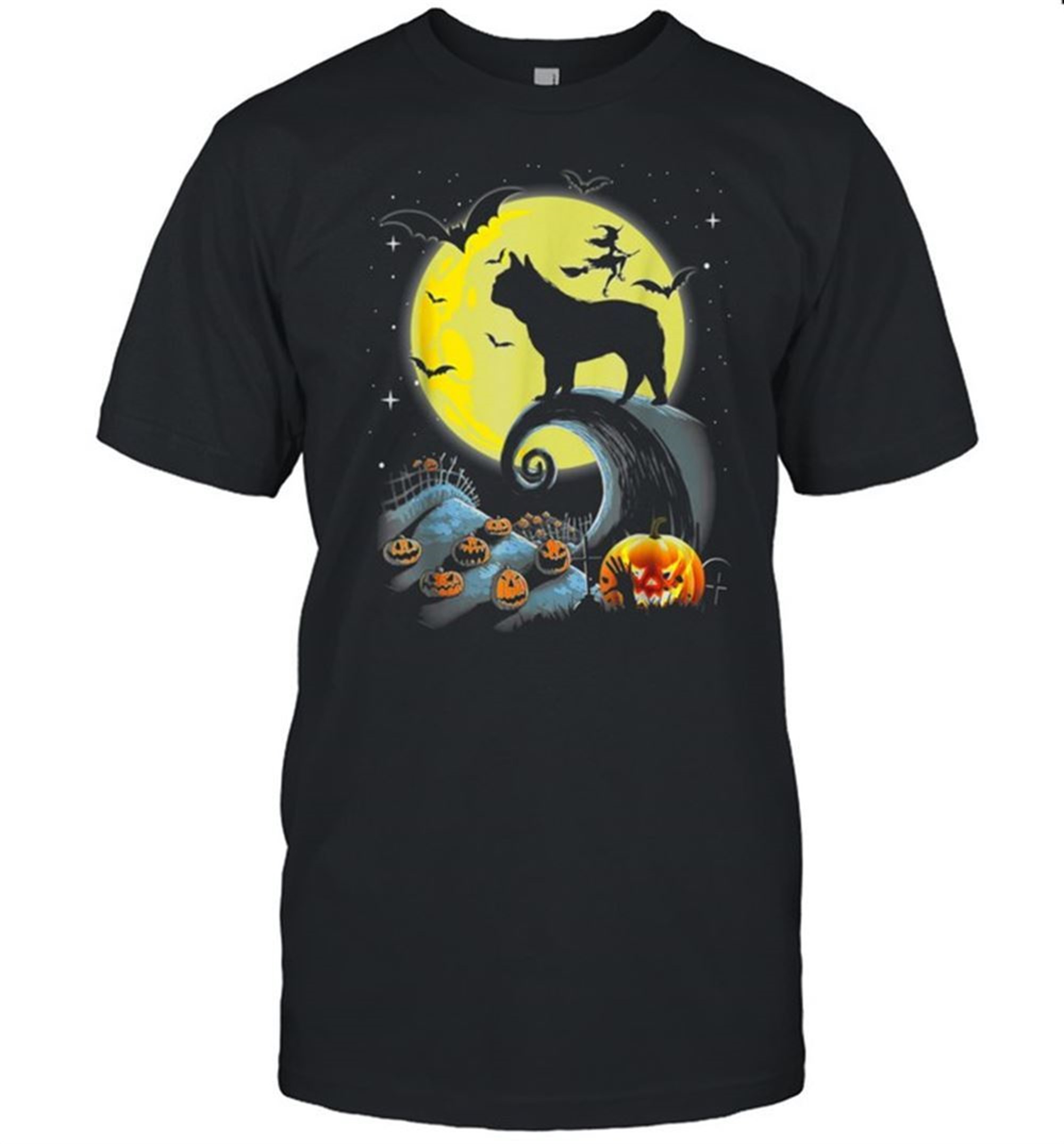 French Bulldog Dog And Moon Halloween Costume Shirt