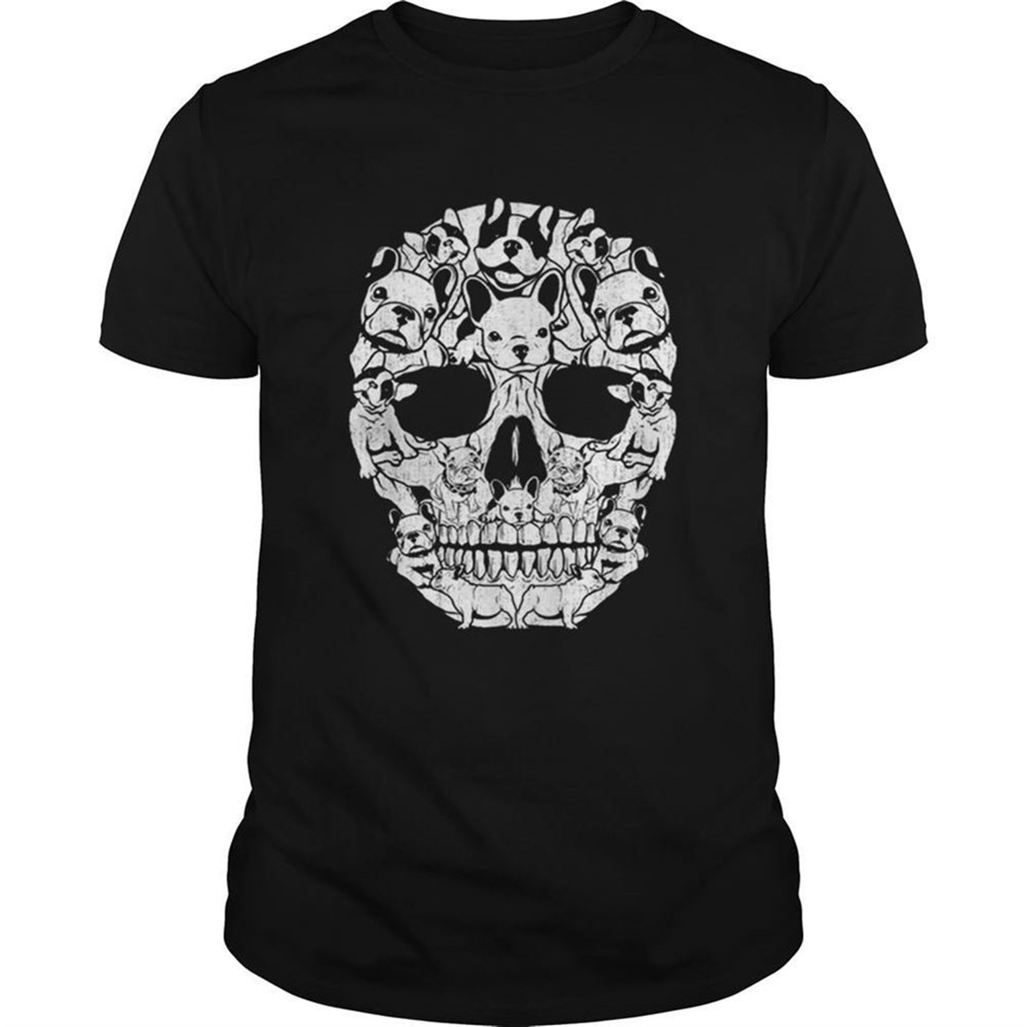 French Bulldog Dog Skull Halloween Costumes Gift Shirt