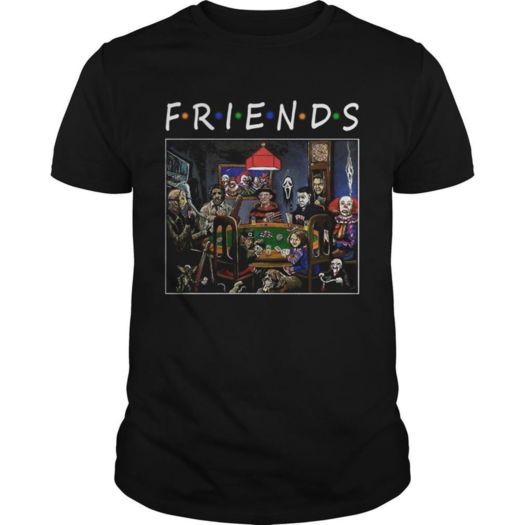 Friends Horror Halloween Playing Card Shirt