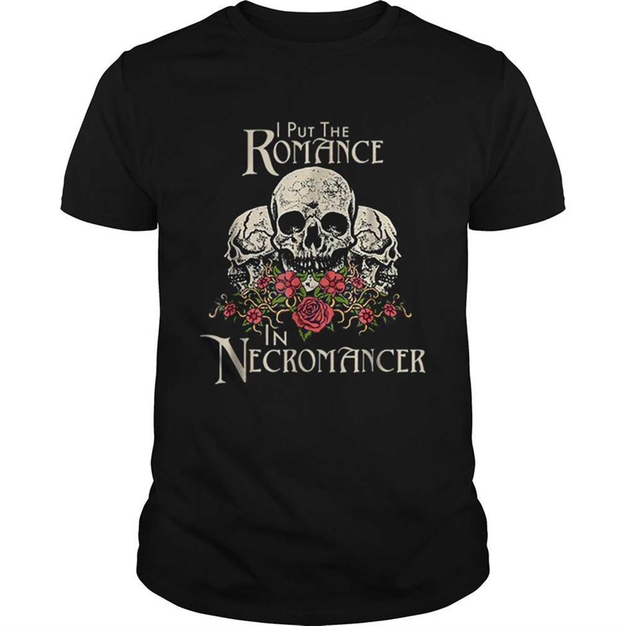 Funny Necromancer Halloween Undead Skulls And Roses Shirt