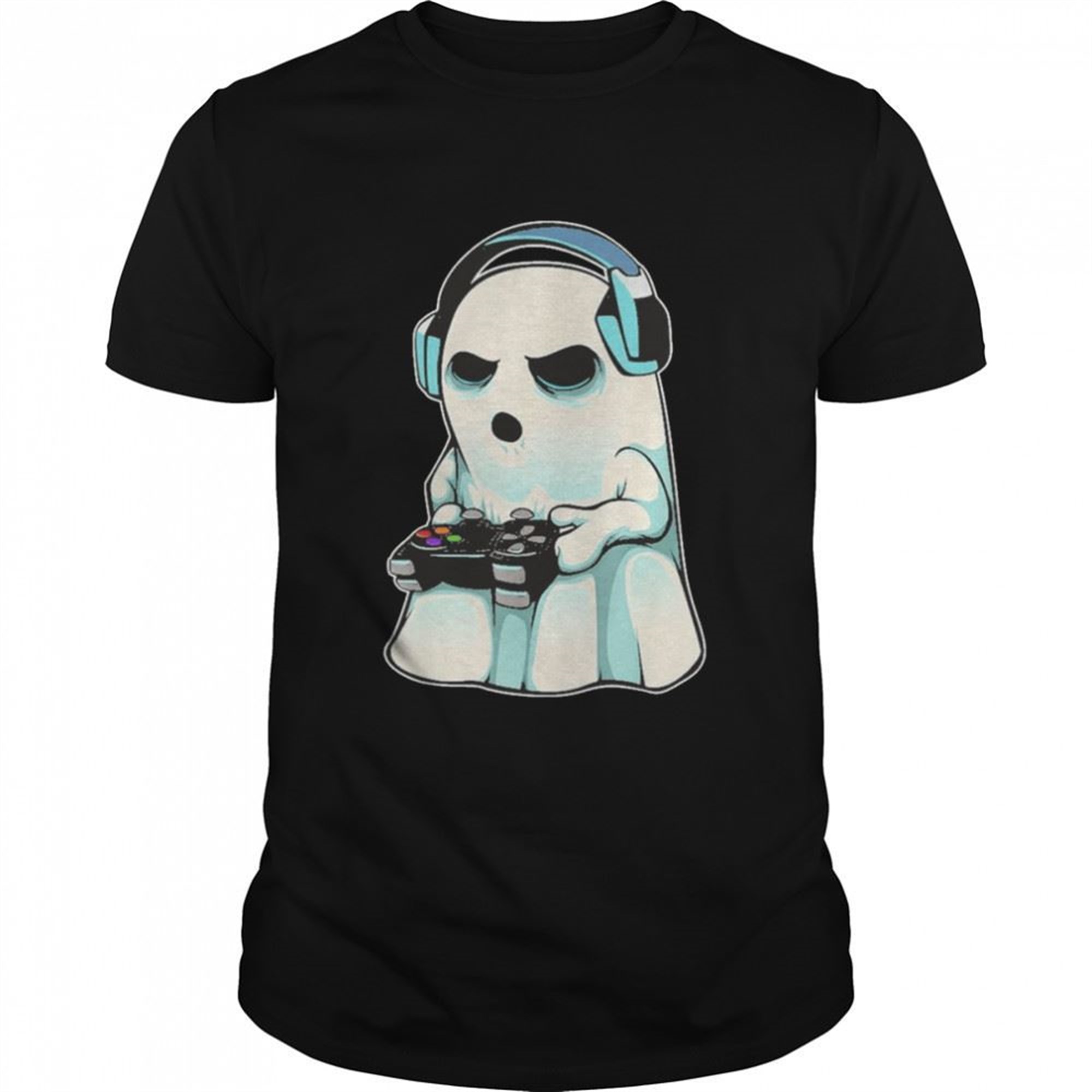 Gamer Ghost Lazy Halloween Costume Cool Video-game Gaming T-shirt