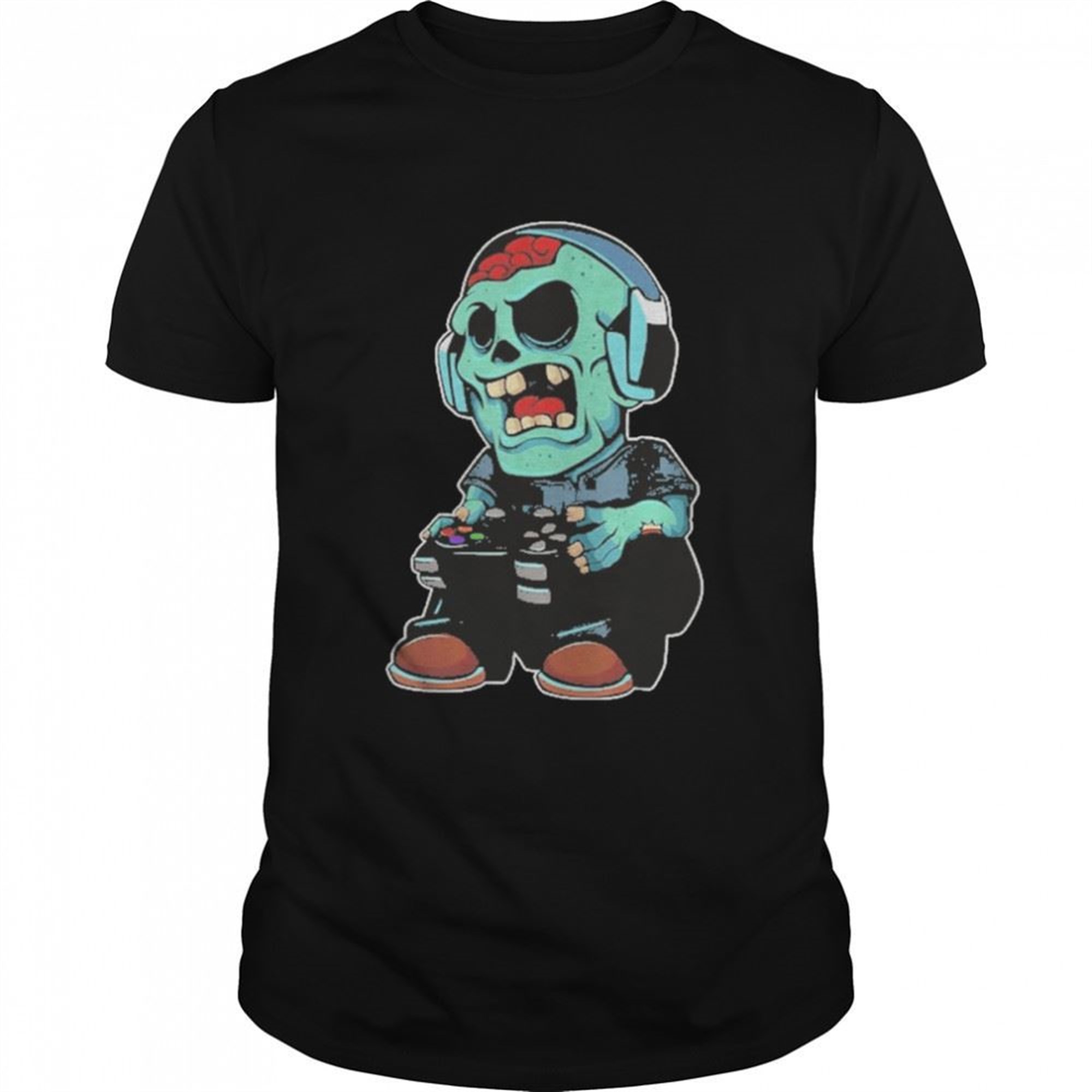 Gamer Zombie Lazy Halloween Costume Cool Video-game Gaming T-shirt