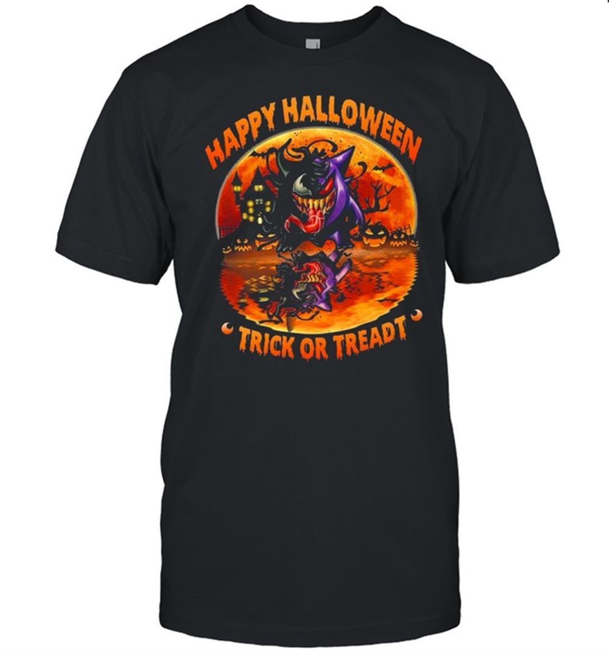 Gengar Happy Halloween Trick Or Treadt Shirt
