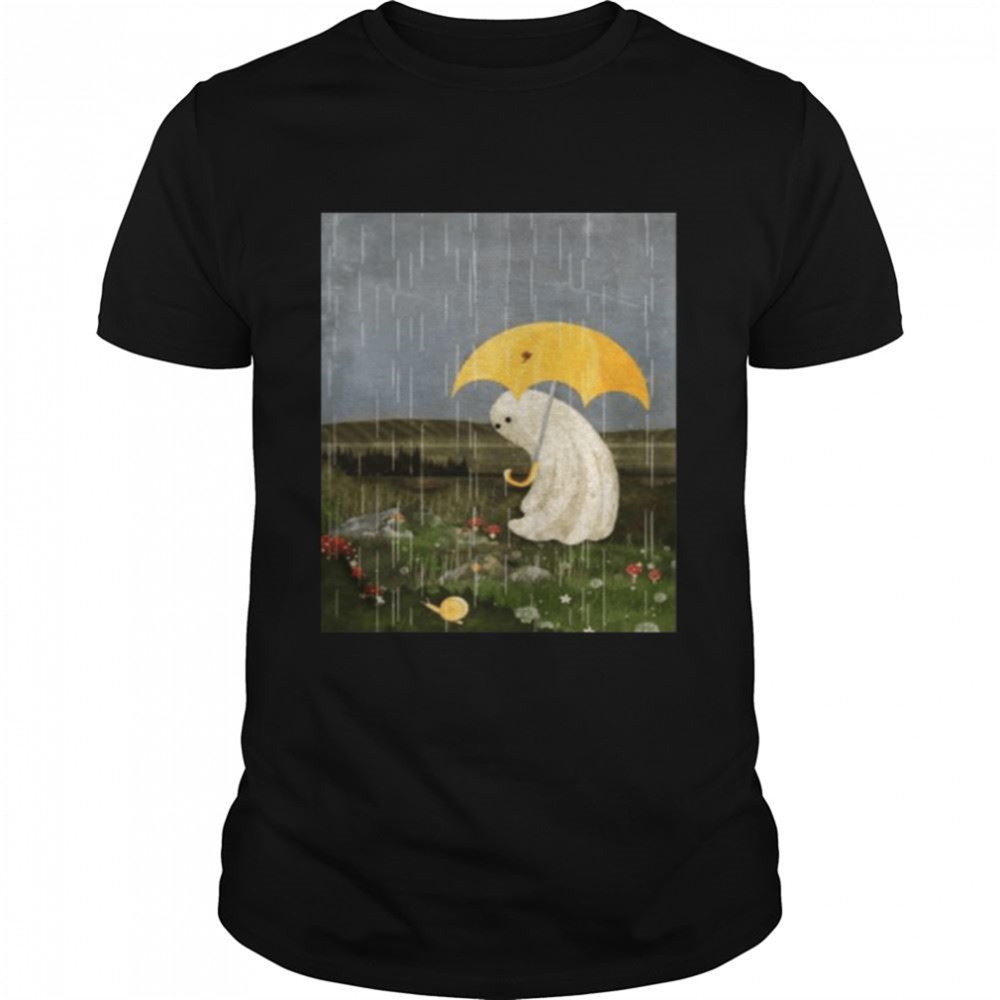 Ghost Enjoying The Rain Halloween Shirt