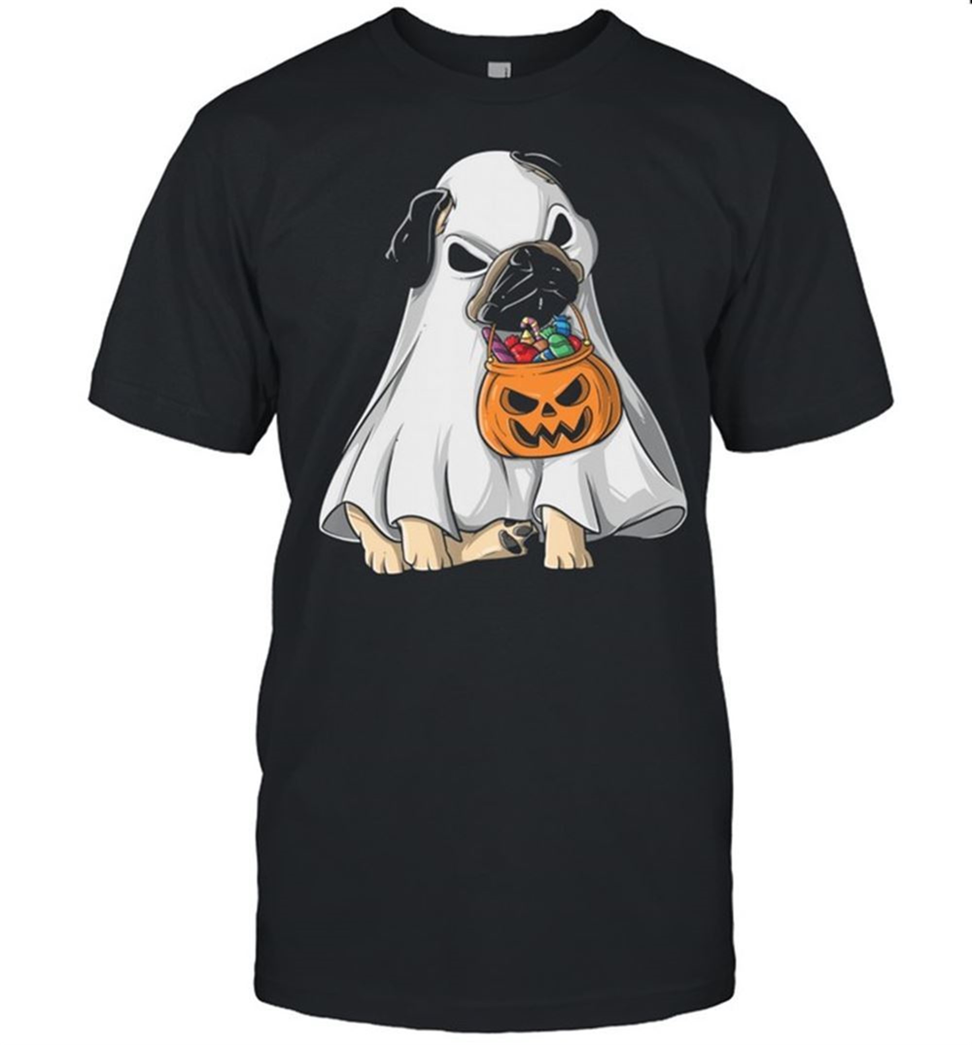 Ghost Pug Halloween Shirt