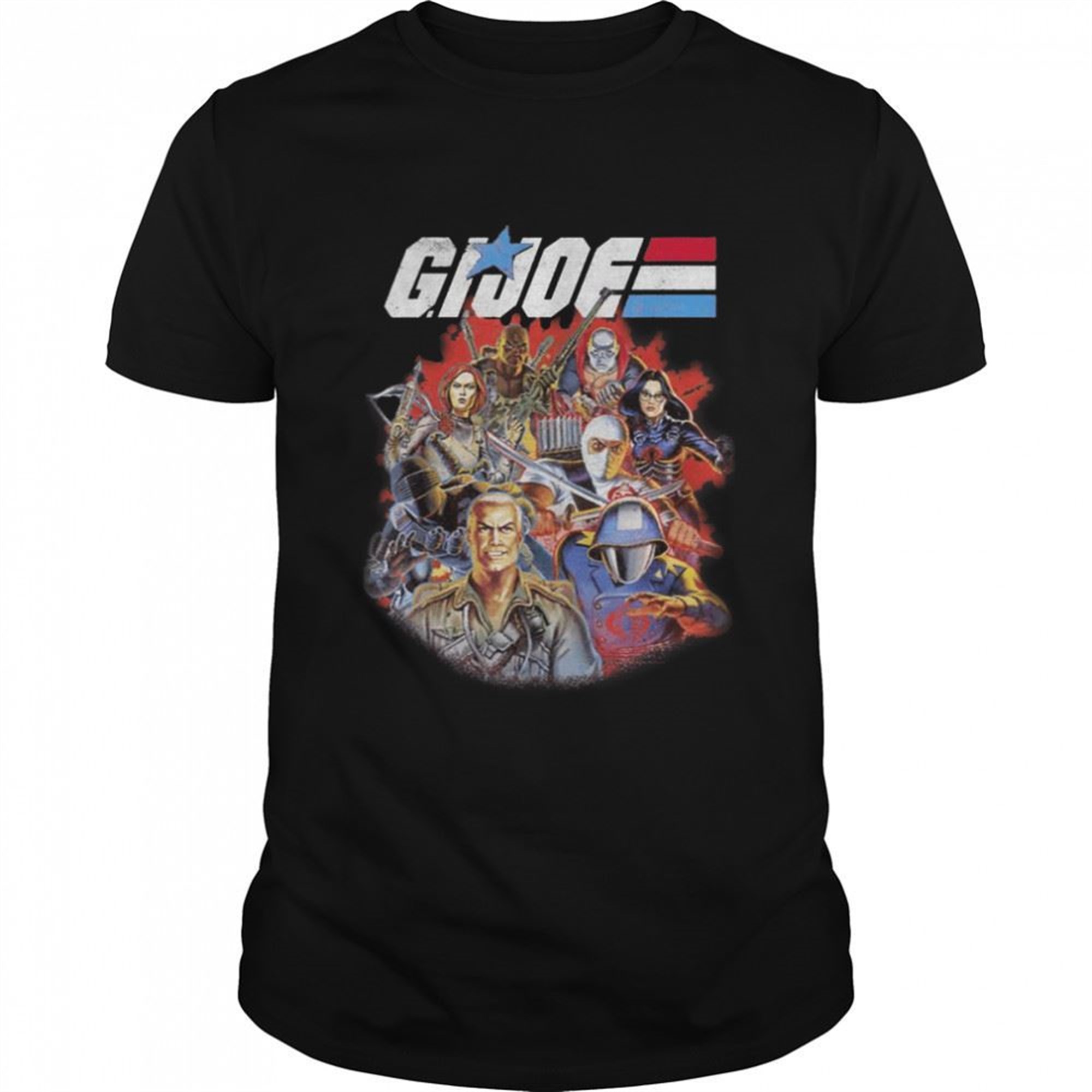 Gi Joe Group Shot Fade Thanksgiving Christmas Halloween Spooky Night Shirt