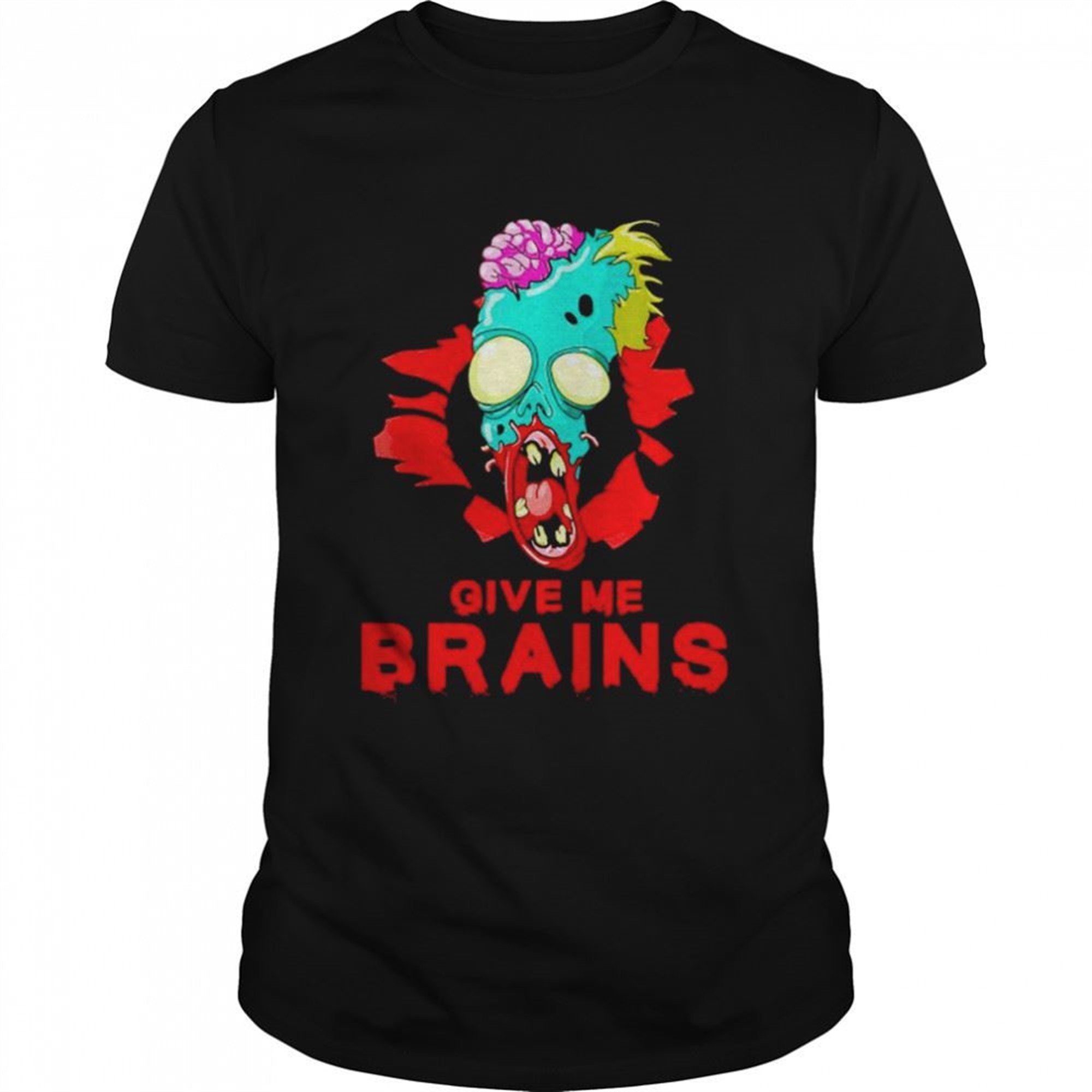 Give Me Brains Zombie Halloween Monster Shirt