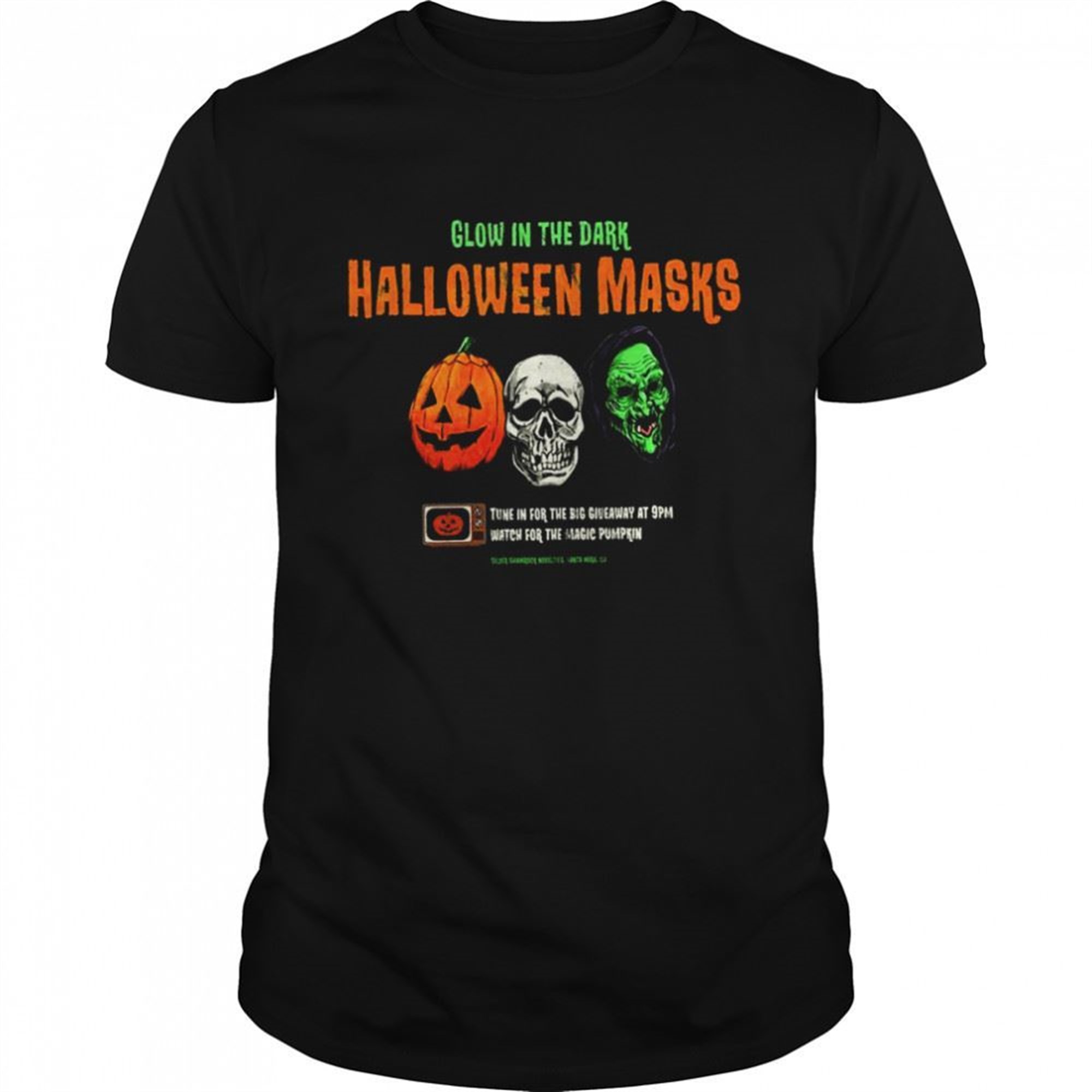 Glow In The Dark Halloween Mask Shirt