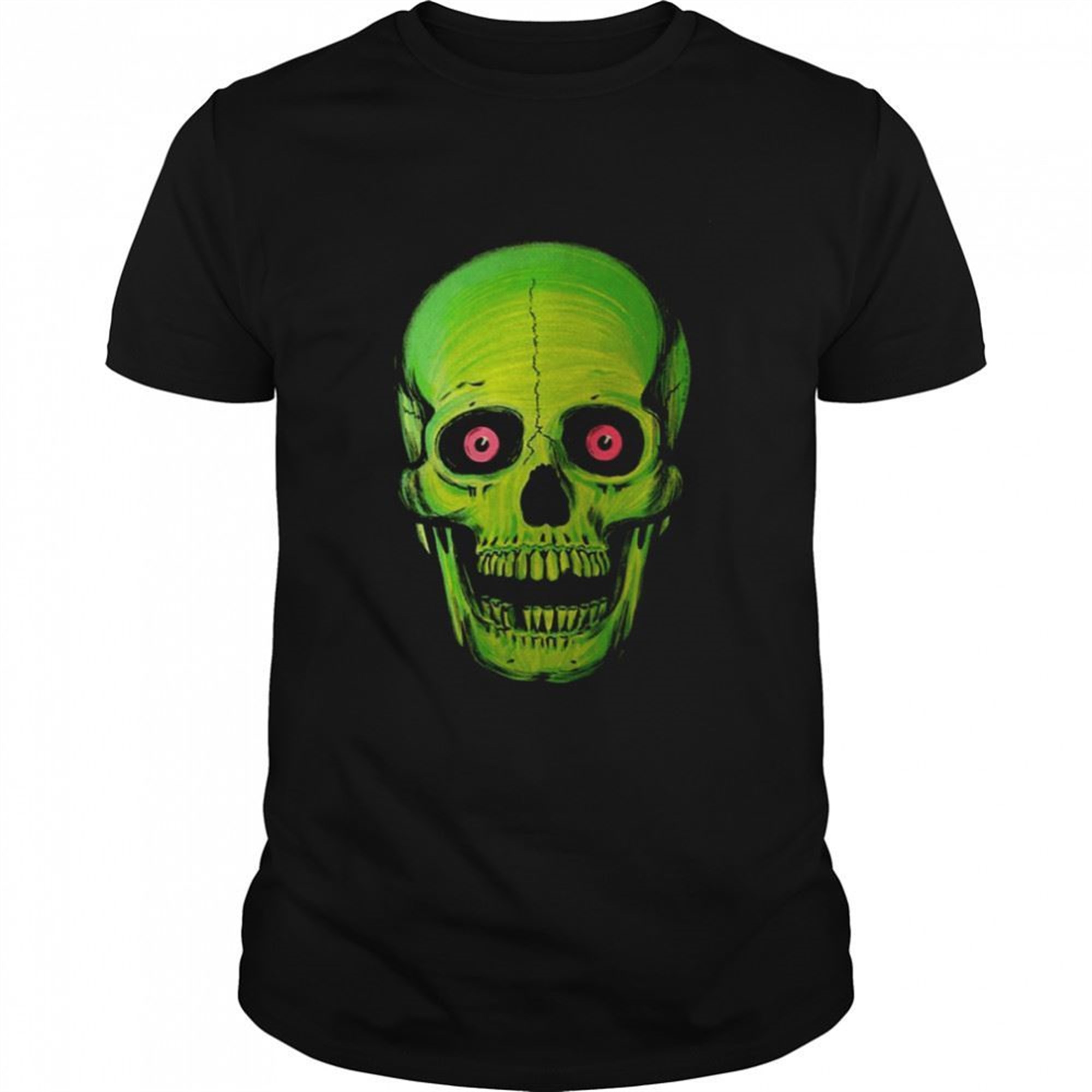 Green Halloween Skull Shirt