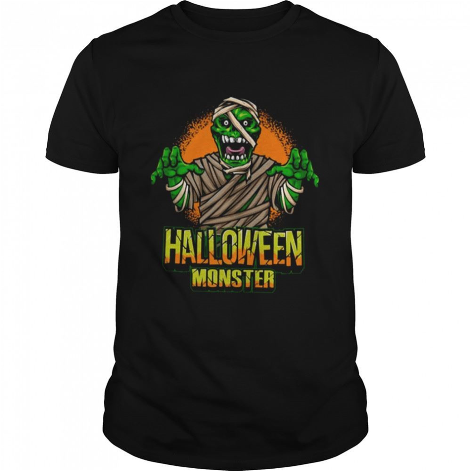 Green Zombie Monster Halloween Shirt