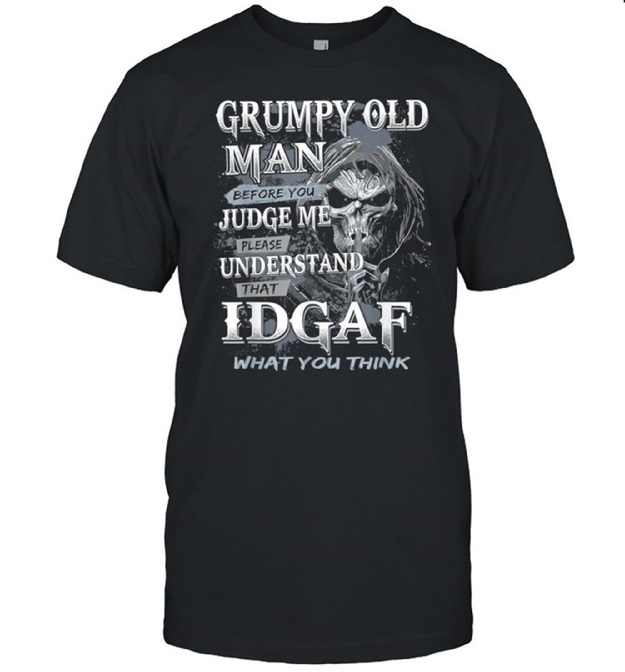 Grumpy Old Man Before You Judge Me Skull Biker Halloween Shirt