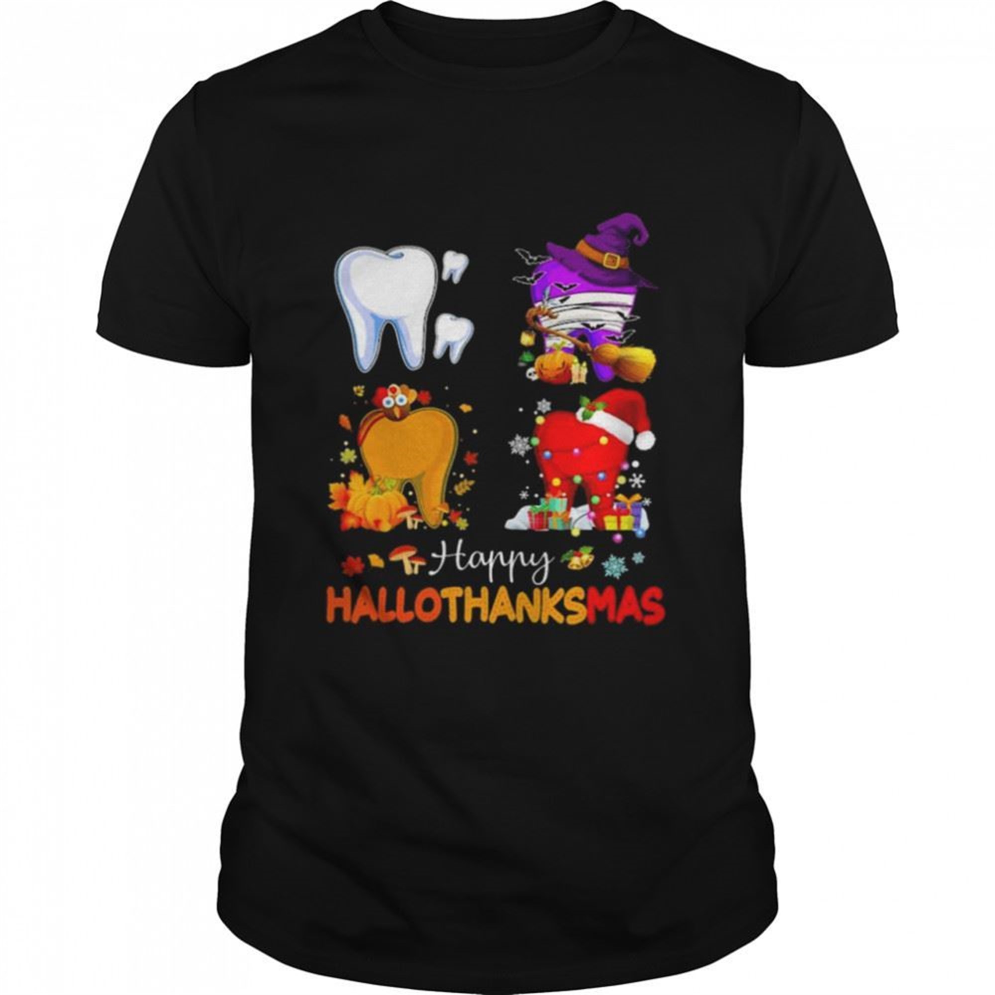 Halloween And Christmas Happy Hallothanksmas Shirt