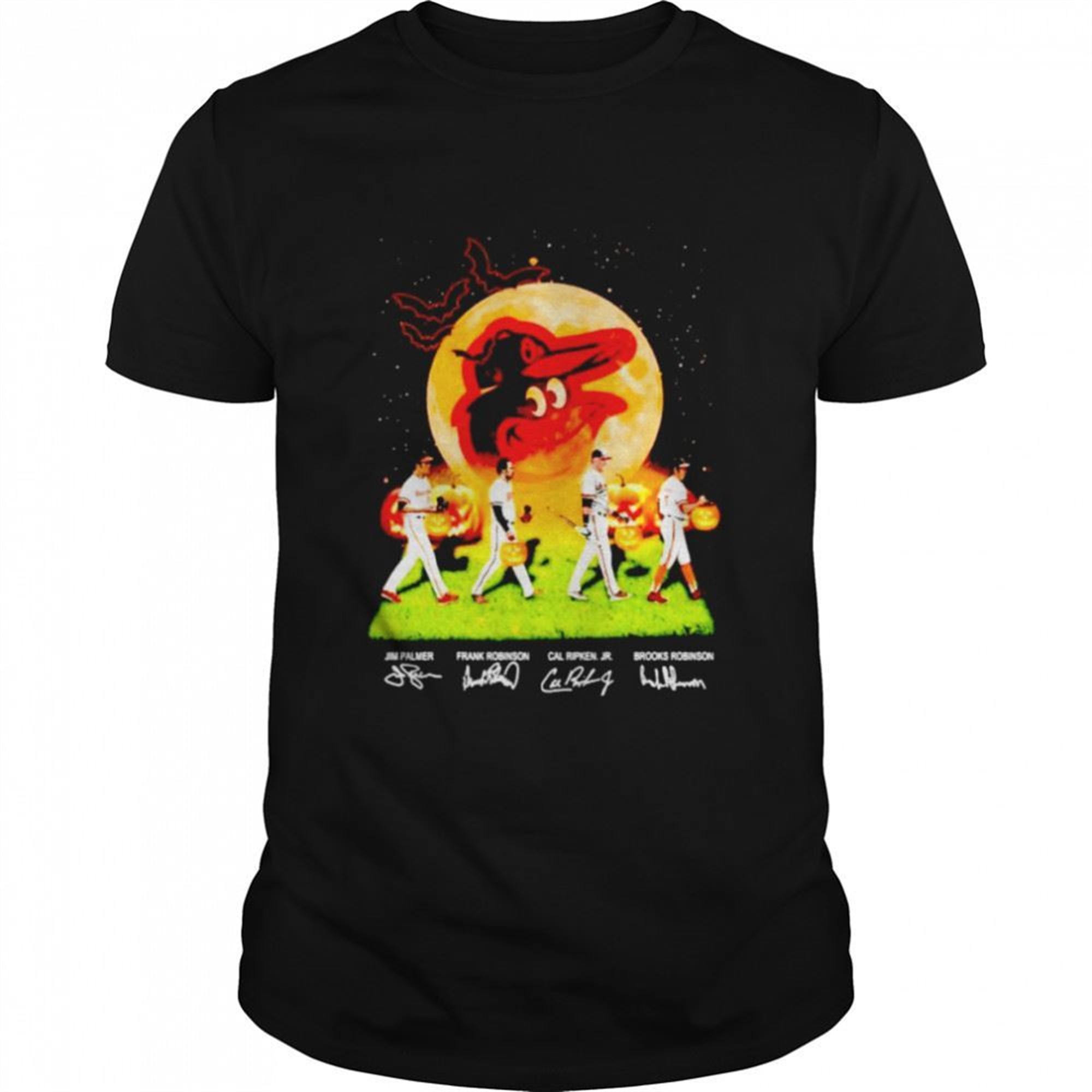 Halloween Baltimore Orioles Jim Palmer Frank Robinson Cal Ripken Jr Brooks Robinson Signatures Shirt