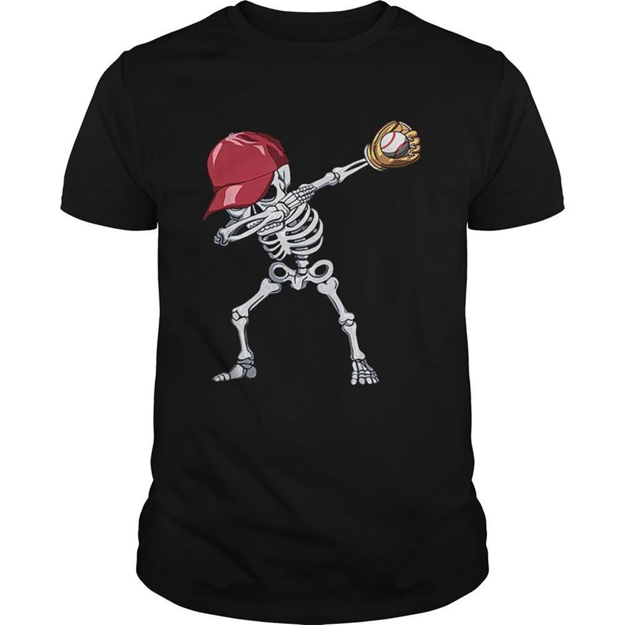 Halloween Baseball Dabbing Skeleton Shirt