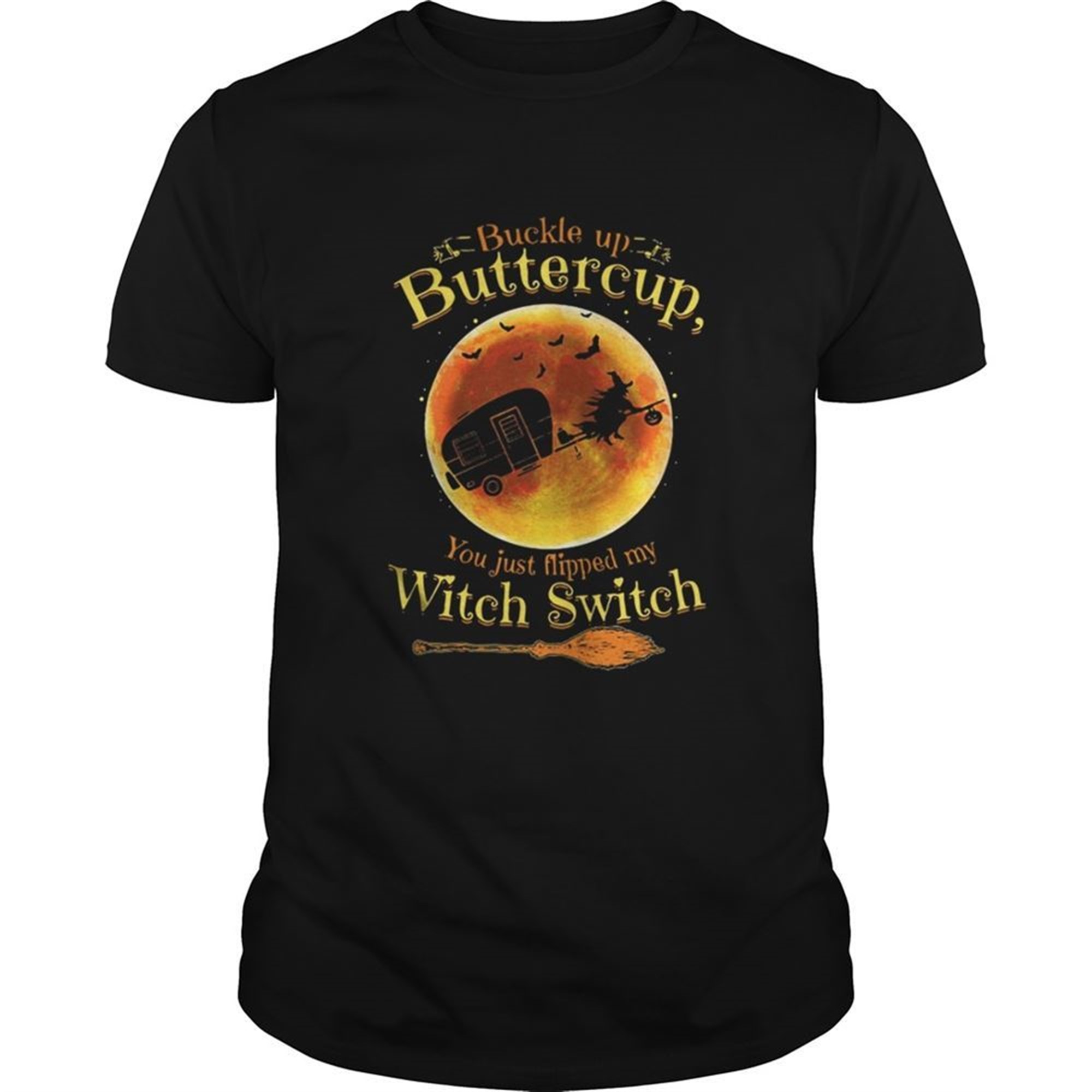 Halloween Camping Buckle Up Buttercup You Just Flipped Shirt