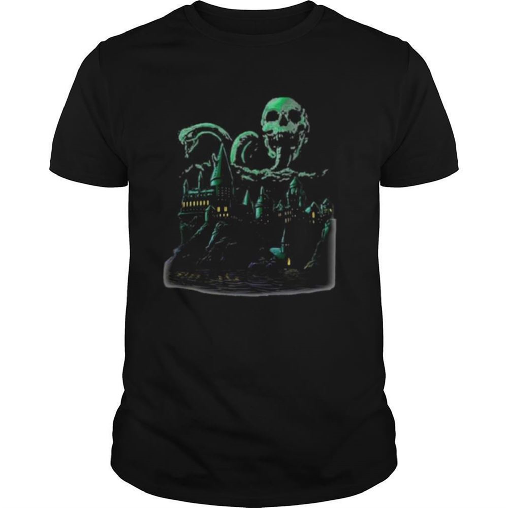 Halloween Castle Skull Snakes Shirt
