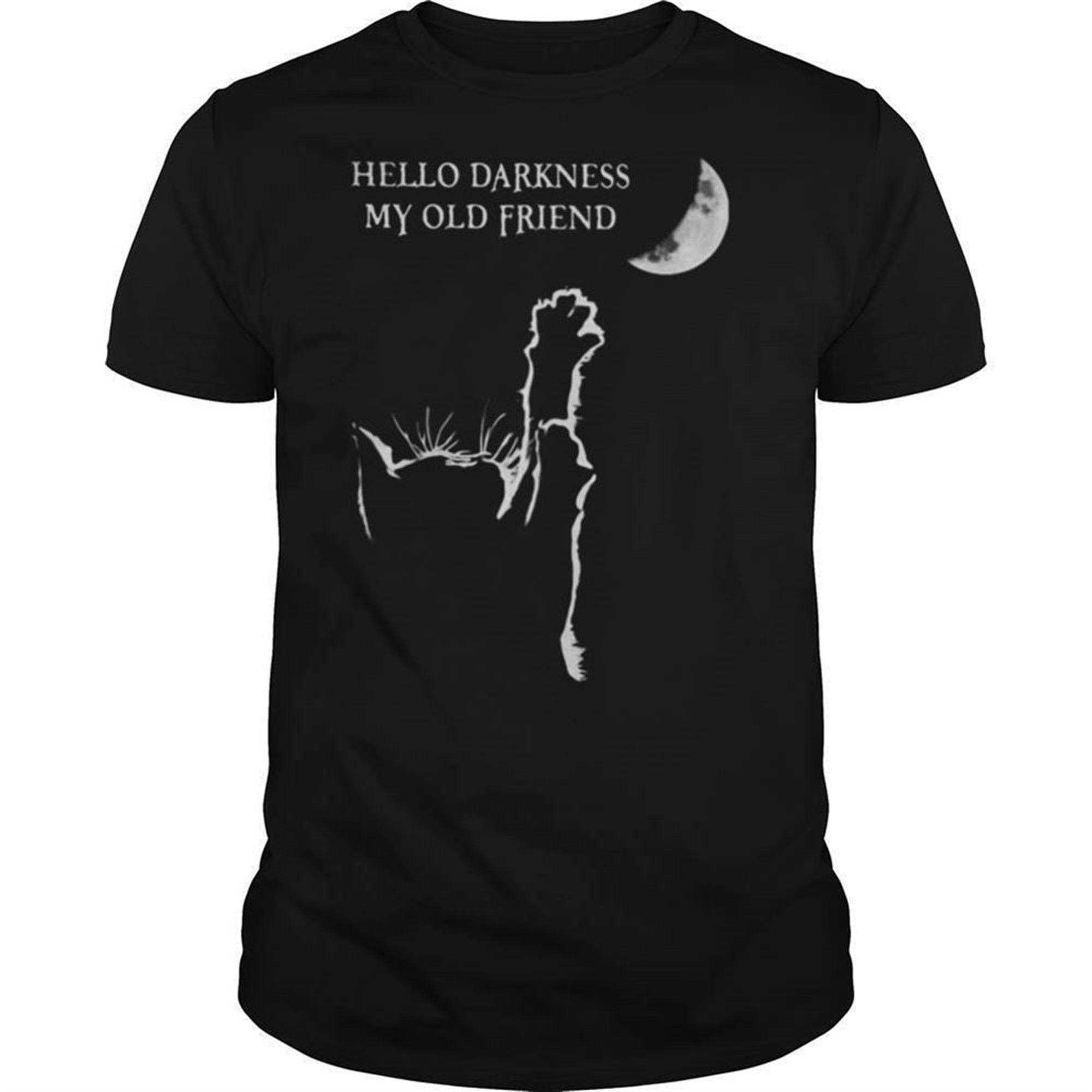 Halloween Cat Hello Darkness My Old Friend Shirt