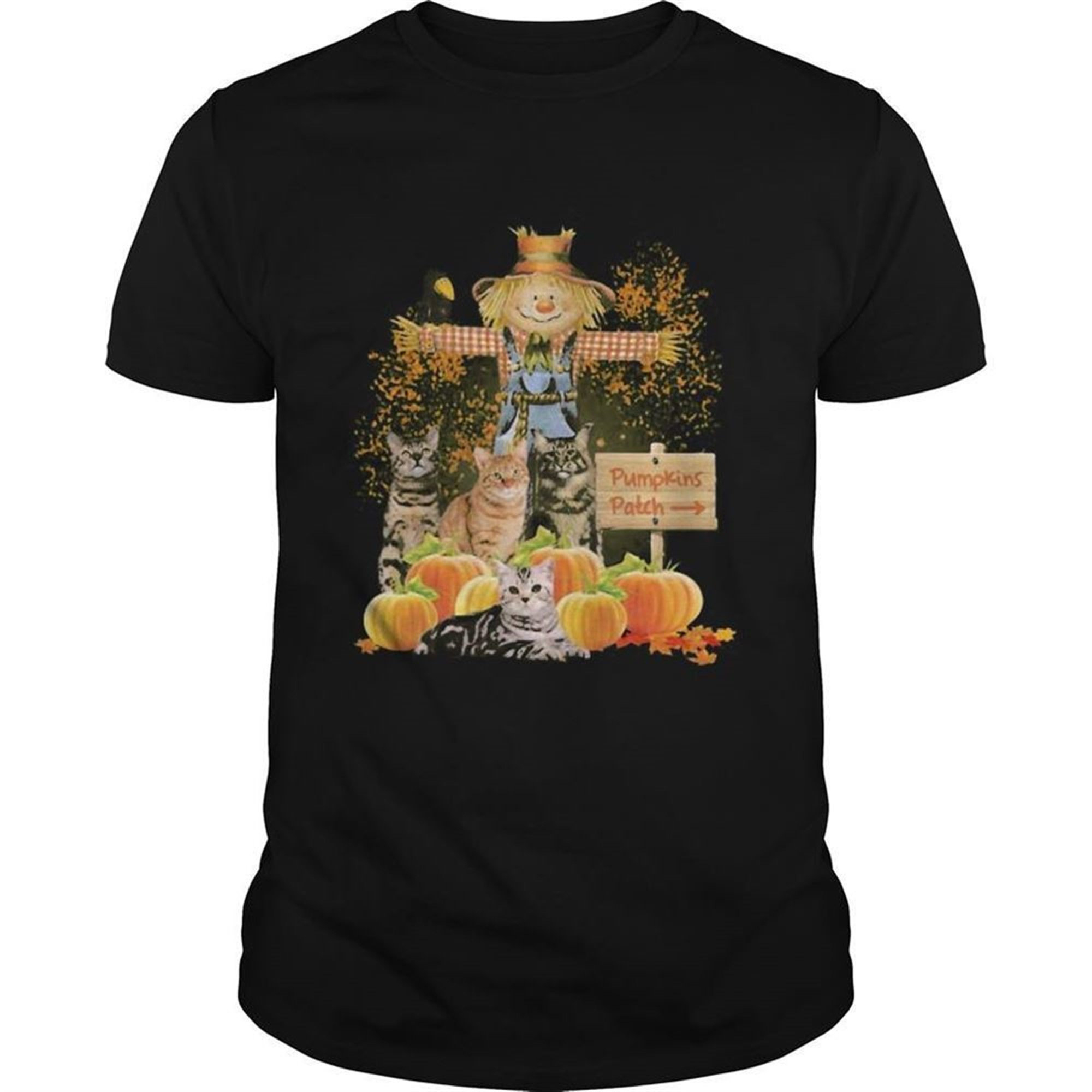 Halloween Cats Figurehead Pumpkins Patch Shirt