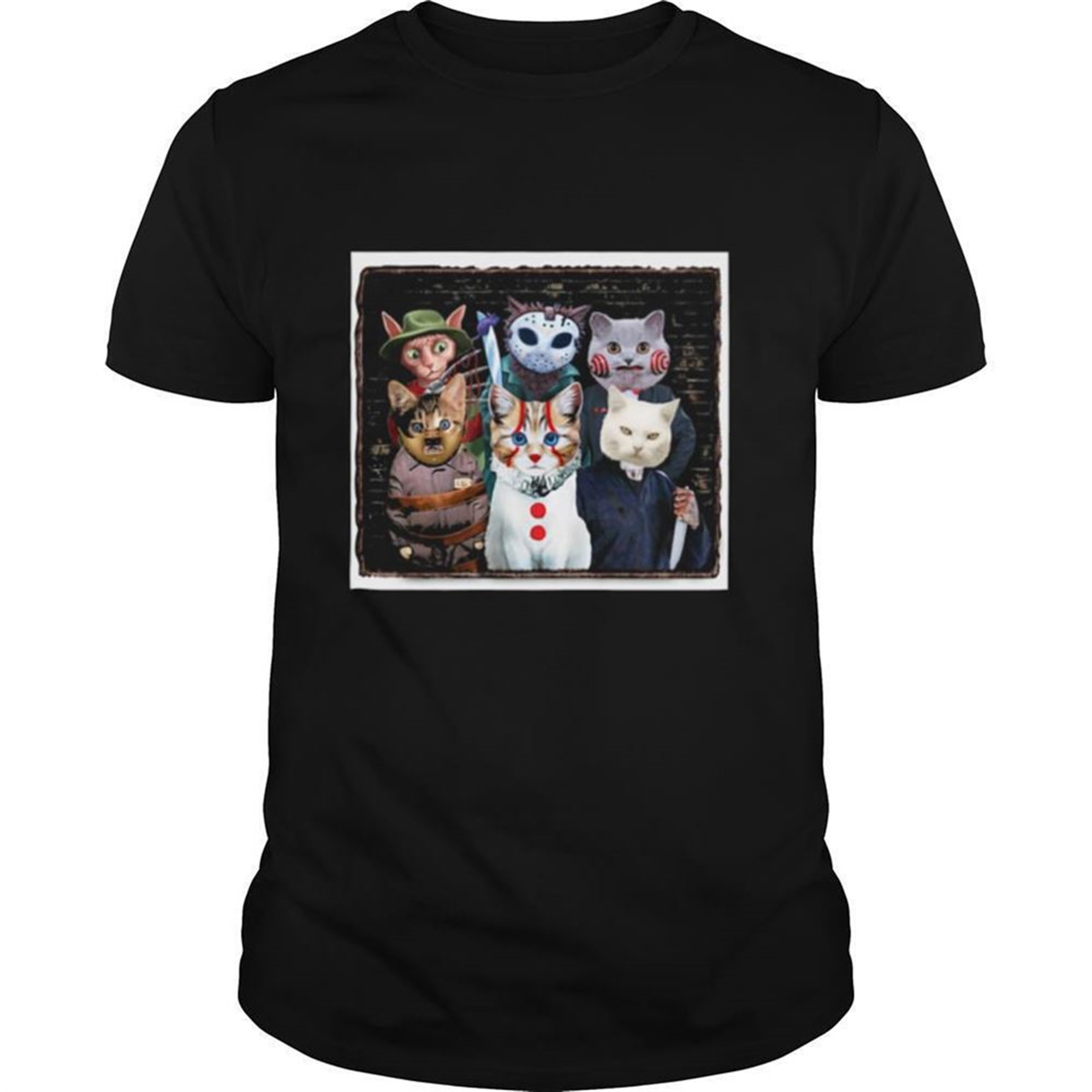 Halloween Cats Horror Characters Friends Shirt