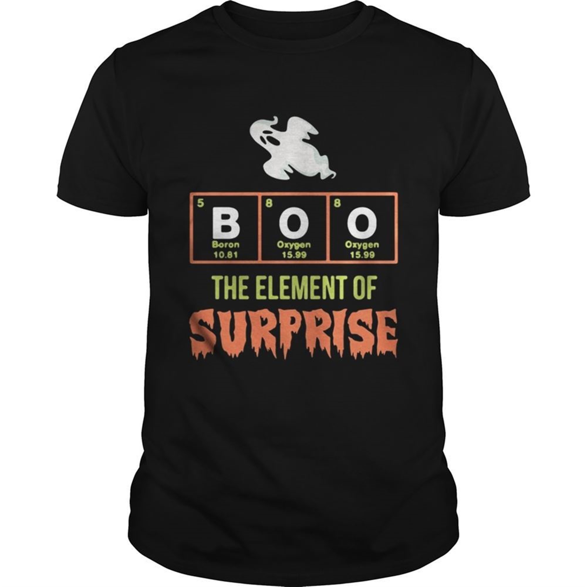 Halloween Chemistry Boo The Element Of Surprise Shirt