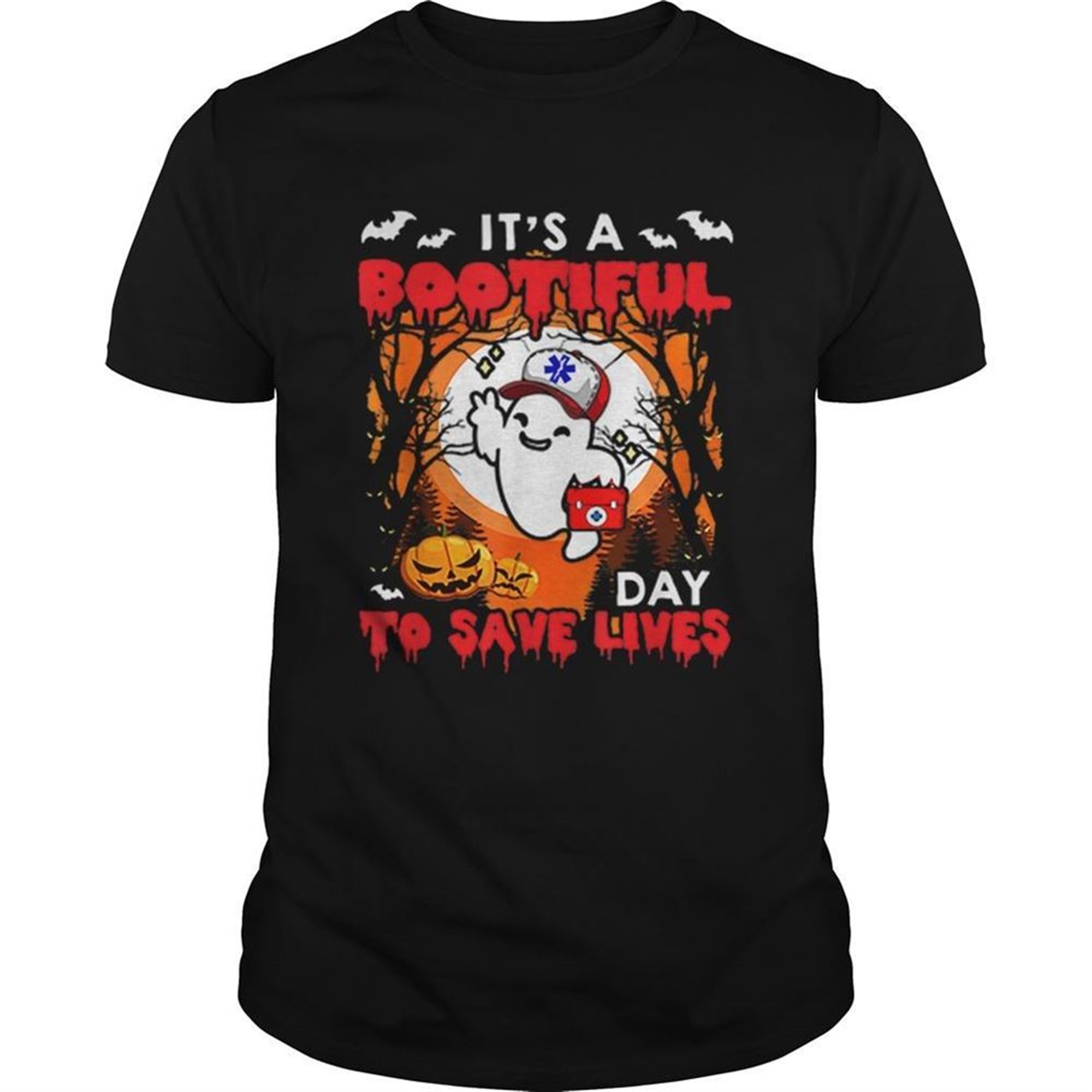 Halloween Costume Boo Bootiful Day Save Lives Paramedic Shirt